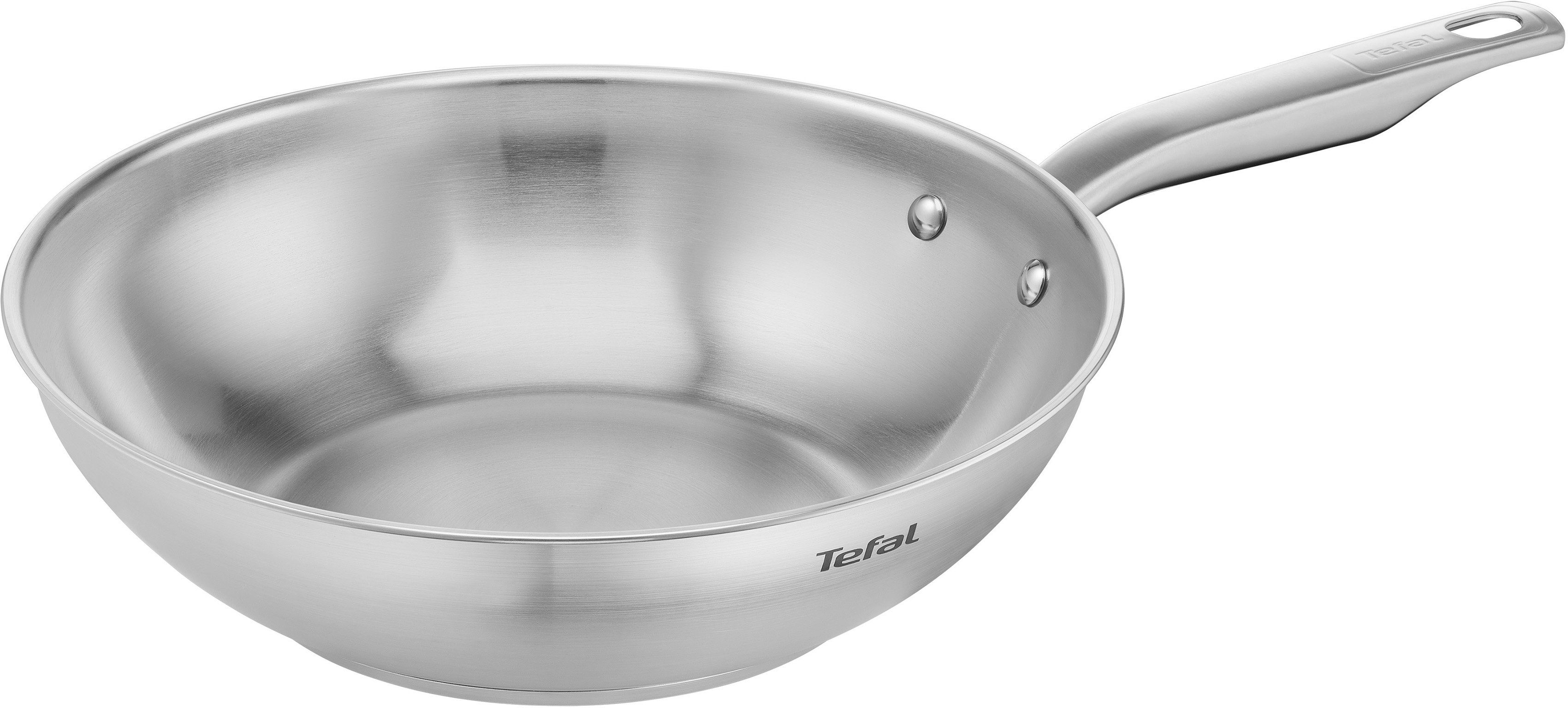 Tefal Wok Wokpfanne Virtuoso Induktion 28 cm, Edelstahl (1-tlg), hochwertiger Premium-Edelstahl, unversiegelt, für alle Herdarten