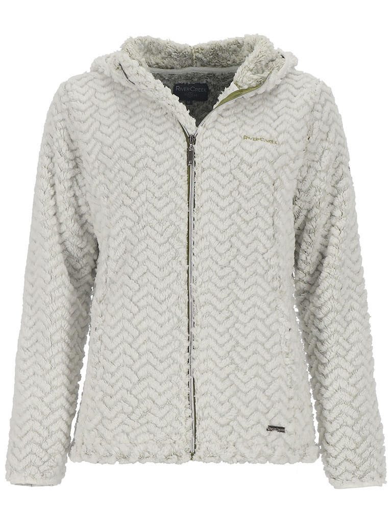 Rivercreek Fleecejacke Damen Jacke mit Zick-Zack-Streifen-Muster und Frontr günstig online kaufen