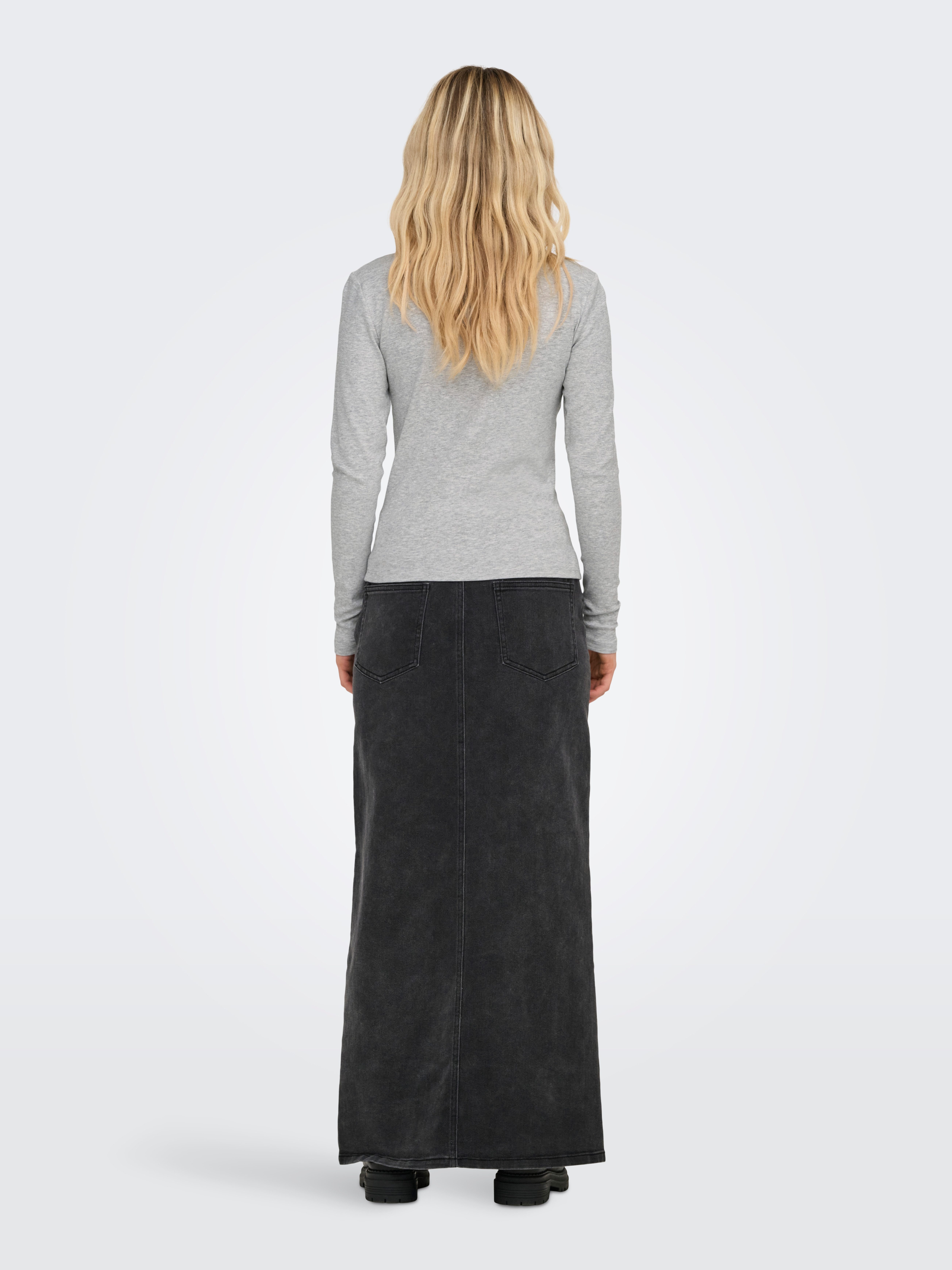 ONLY Langarmshirt ONLRILEY O-NECK L/S TOP JRS Baumwollmischung