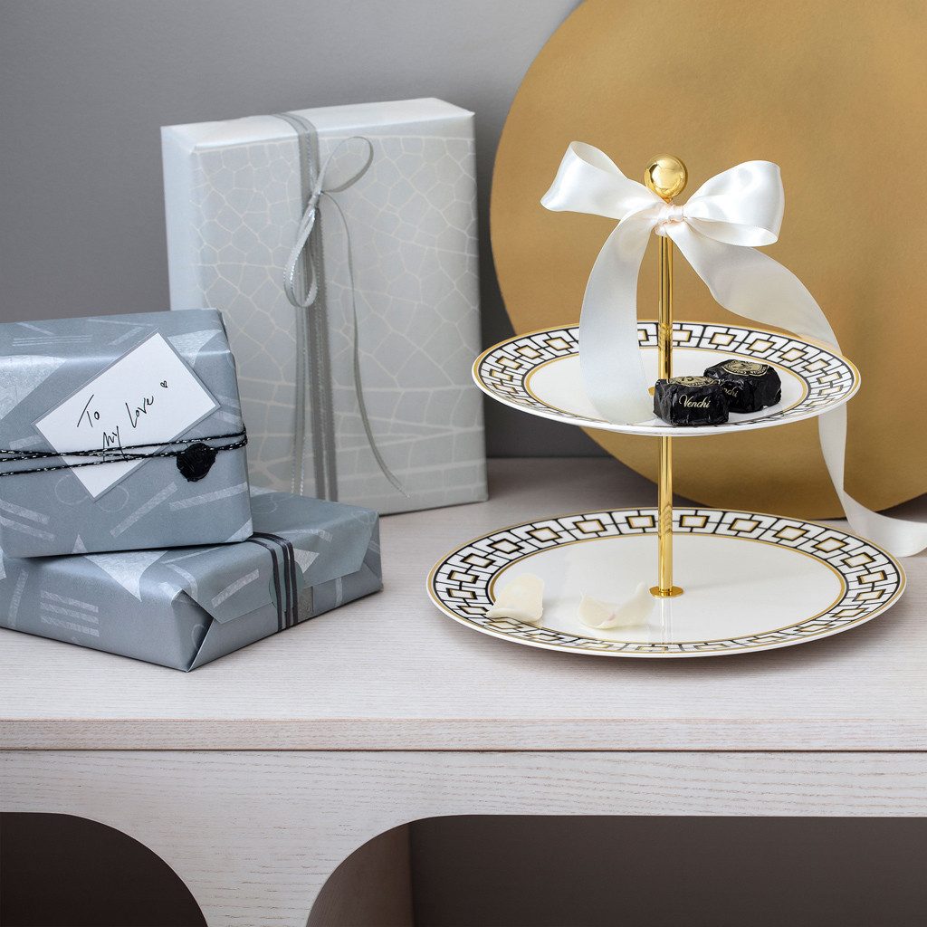 Villeroy & Boch Signature Etagere MetroChic Gifts Etagere, Porzellan, (1-tlg), Premium Bone Porcelain, spülmaschinenfest, Made in Germany