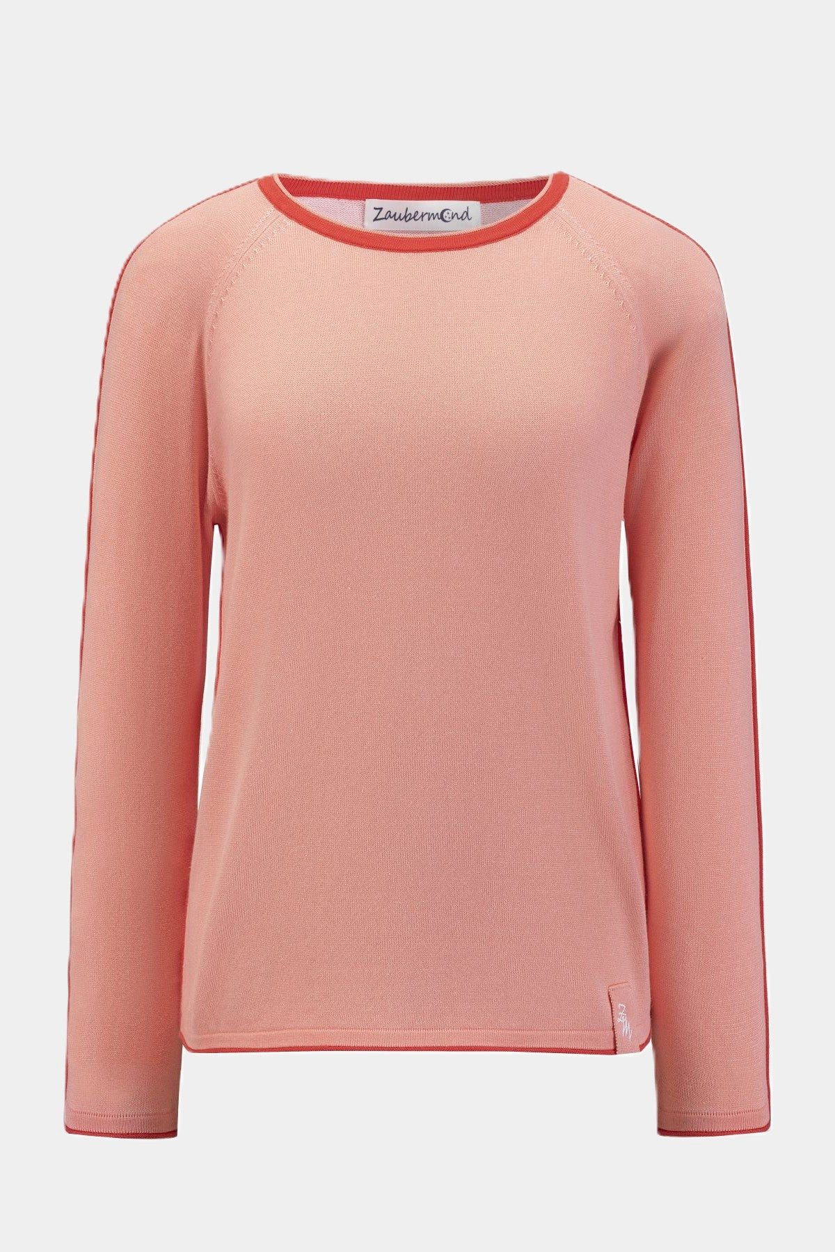 Zaubermond Вязаные свитера Zaubermond klassischer Baumwoll-Strickpullover mit Streifen-Detail -