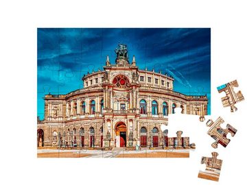 puzzleYOU Puzzle Beeindruckende Semperoper, Dresden, Deutschland, 48 Puzzleteile, puzzleYOU-Kollektionen Sachsen, Dresden, Deutsche Städte
