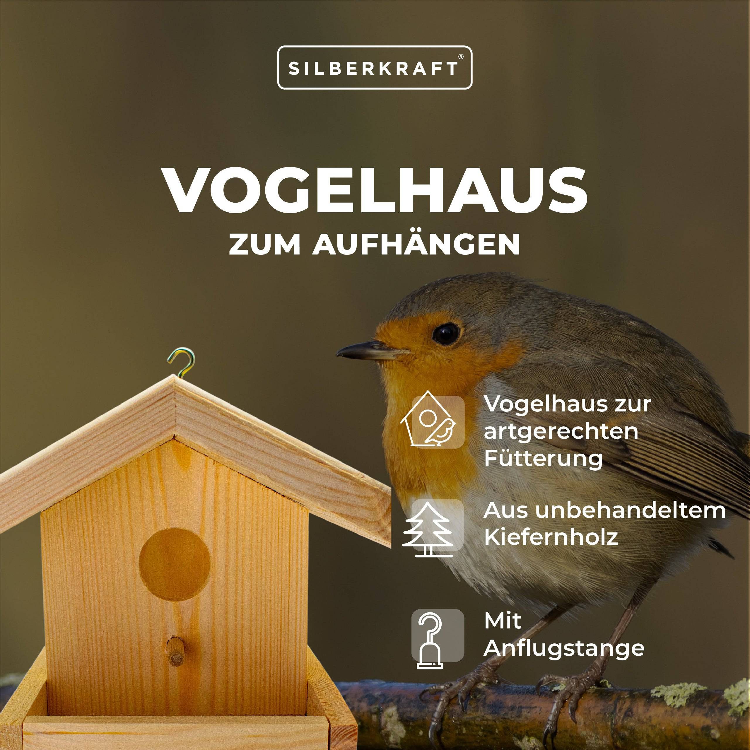 Silberkraft Vogelhaus DIY Vogelhaus zum Aufhängen