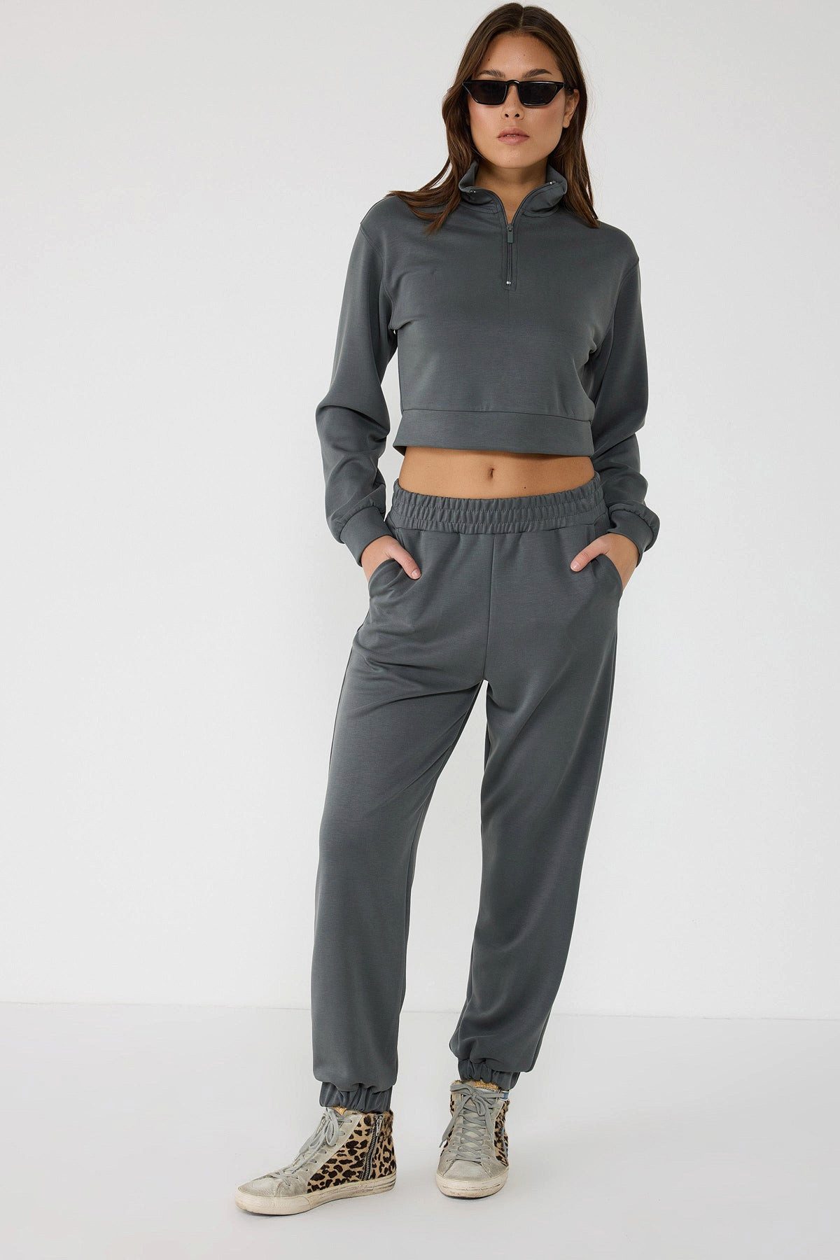 No Matter What Sweatponcho Jogginghose mit weicher Textur