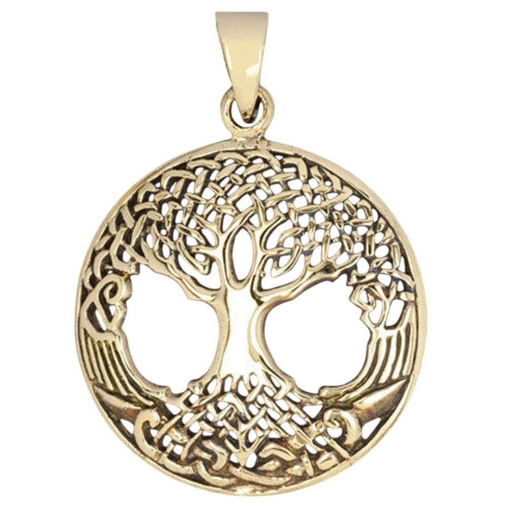 Kettenanhänger Weltenesche Bronze Anhänger Schmuck gross - Lebensbaum - 26mm ?