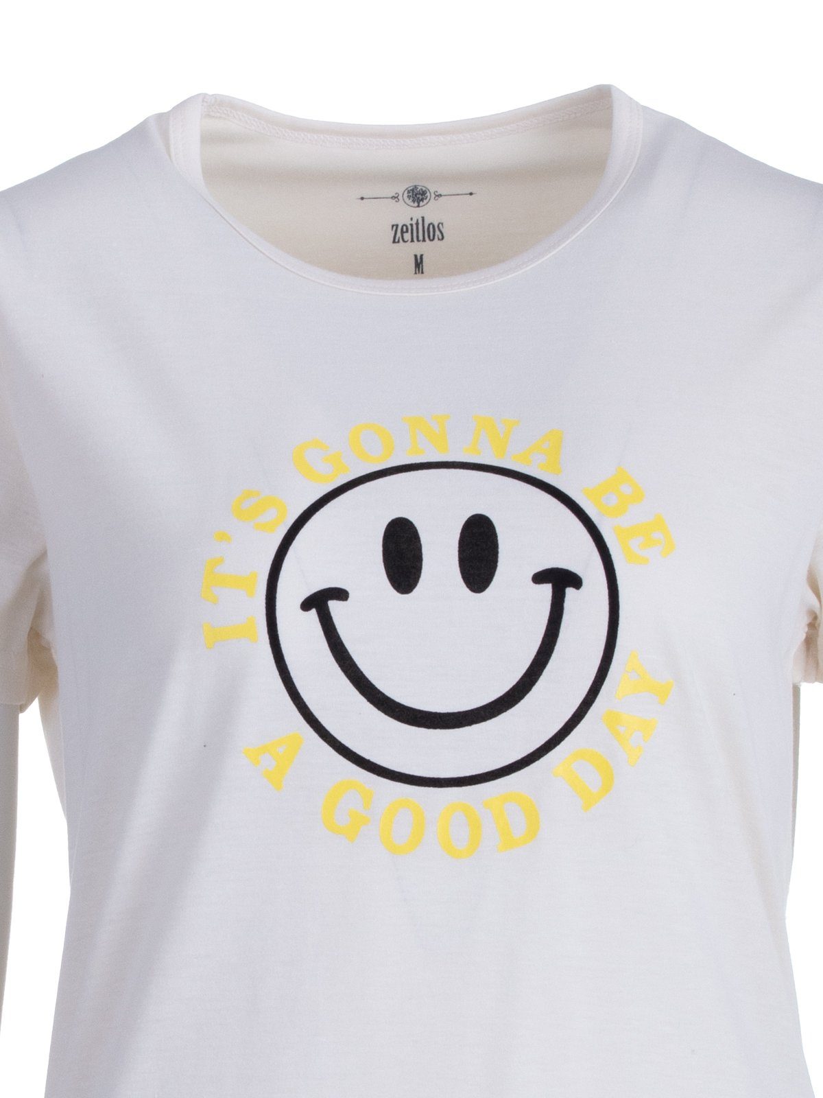 zeitlos Nachthemd Smile Kurzarm Print Bigshirt – Bild 4 von 5