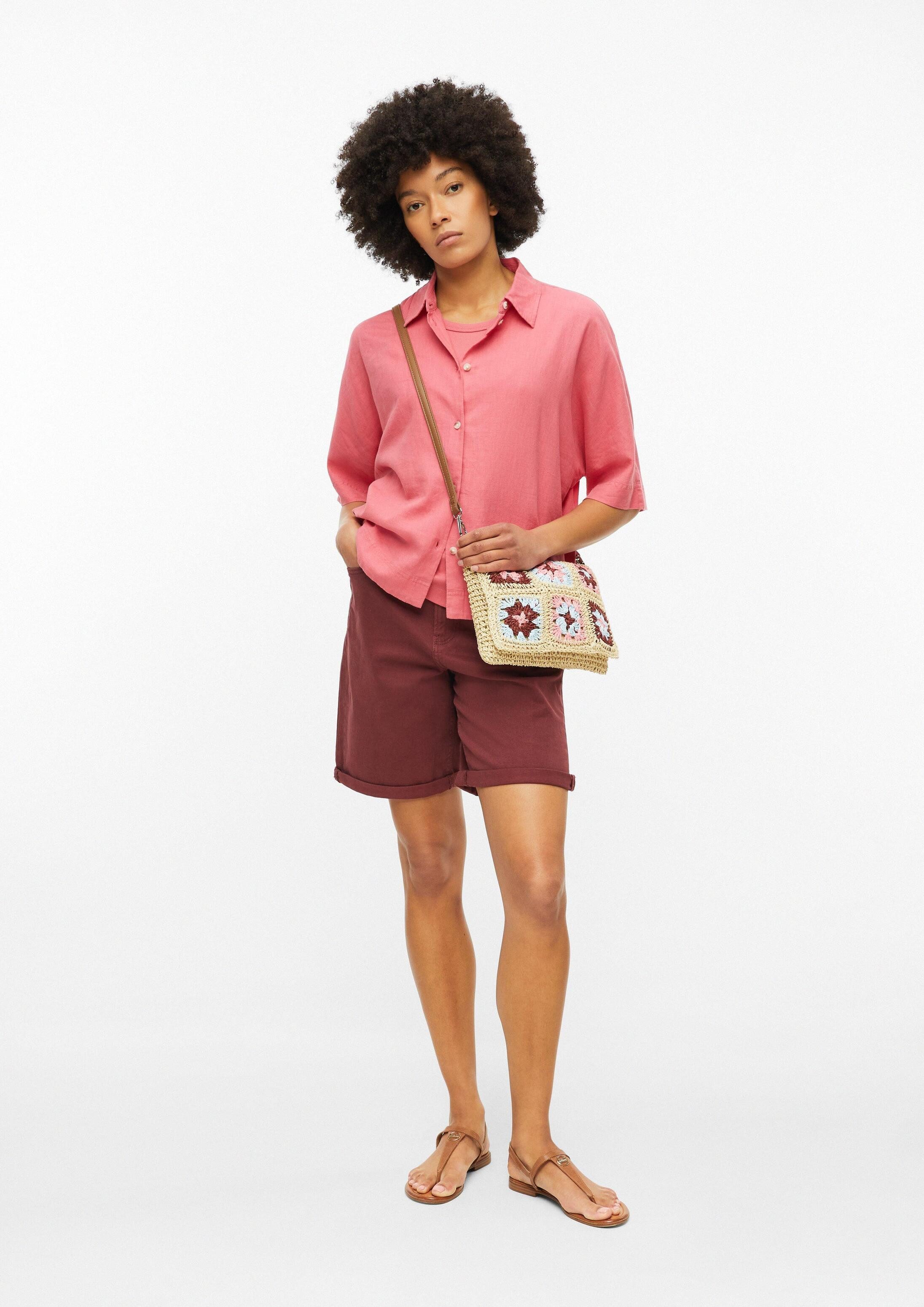 s.Oliver Umhängetasche Tasche, Florale Clutch aus Papier mit abnehmbarem Gurt