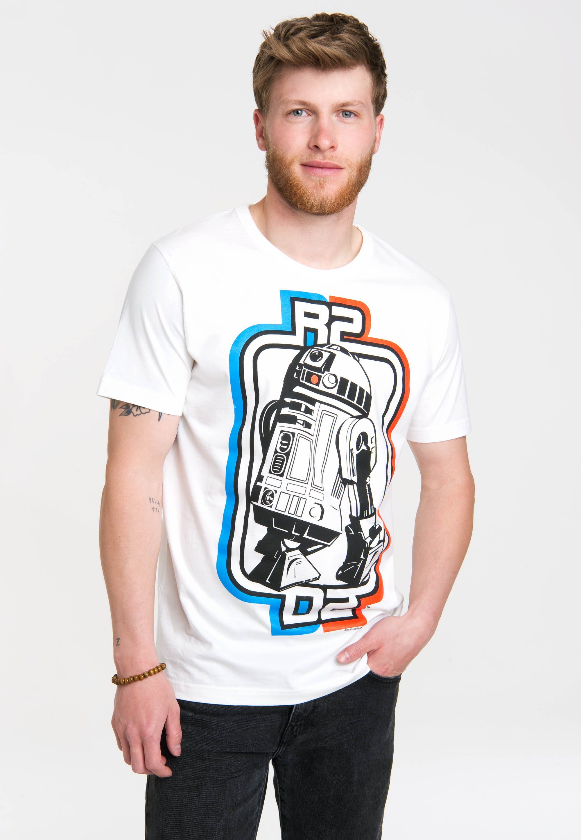 R2D2 auffälligem LOGOSHIRT - der Sterne Krieg mit T-Shirt Print