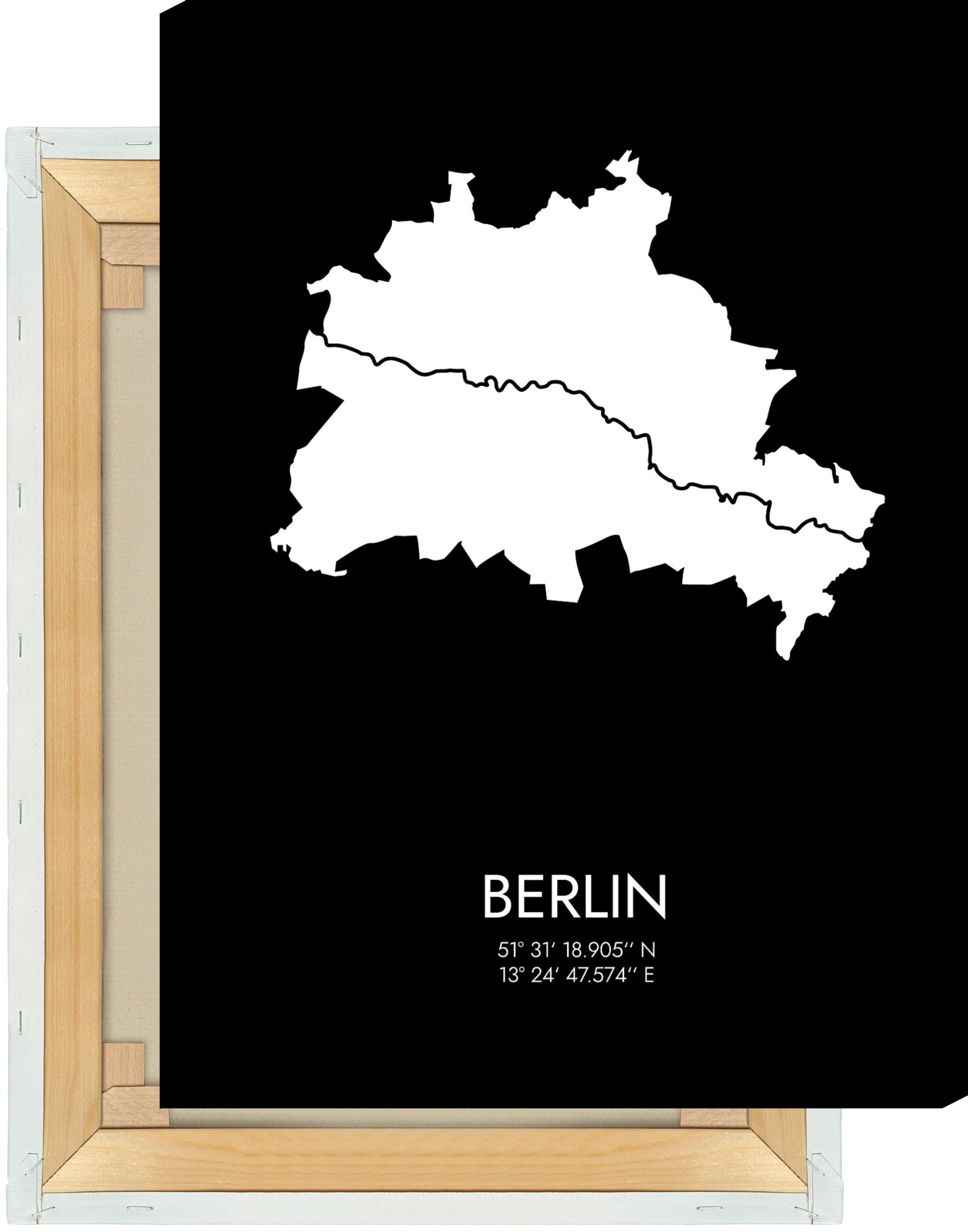 MOTIVISSO Leinwandbild Berlin Koordinaten #3