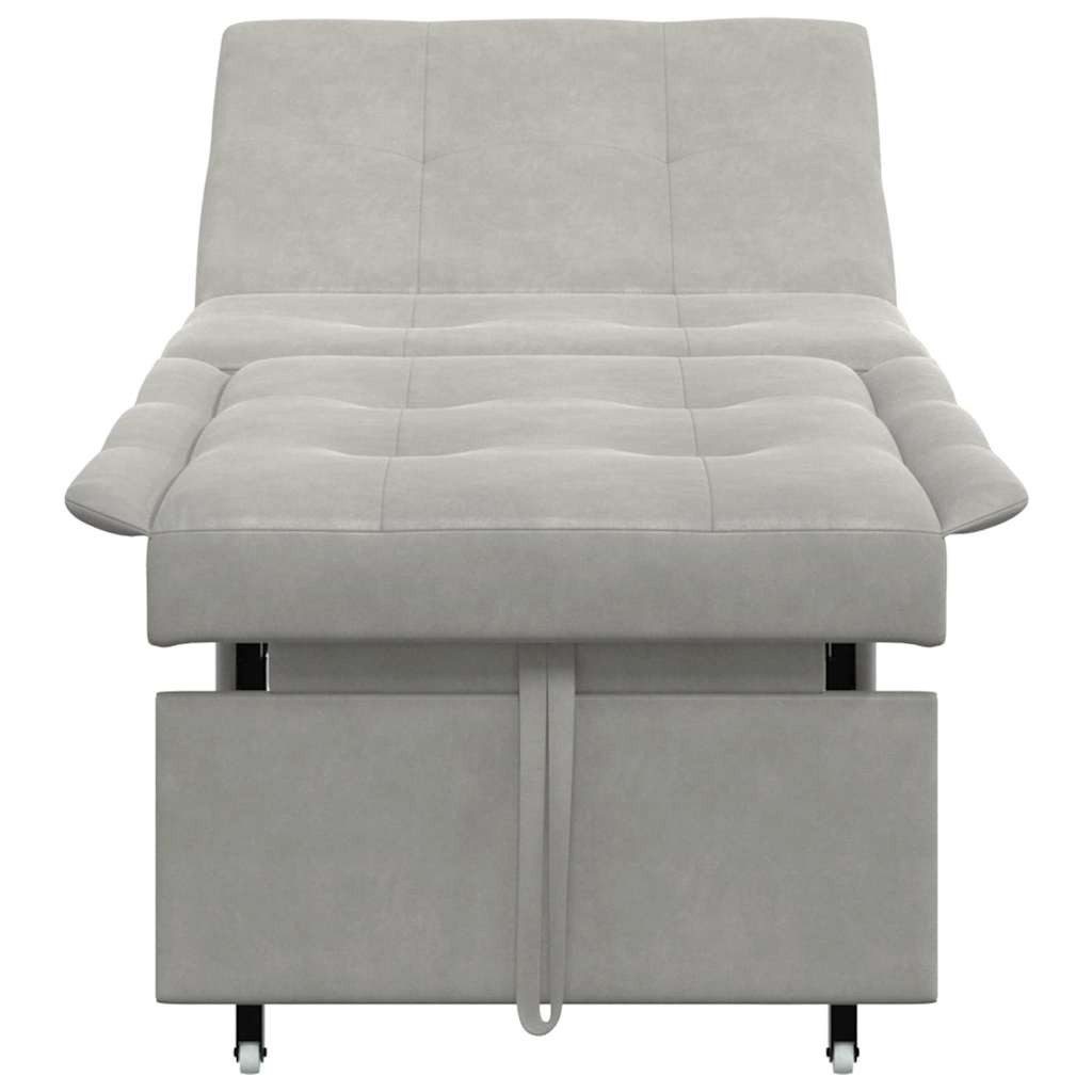 vidaXL Sofa Schlafsofa Hellgrau 194 x 67 x 82 cm Mikrofaser, 1 Teile