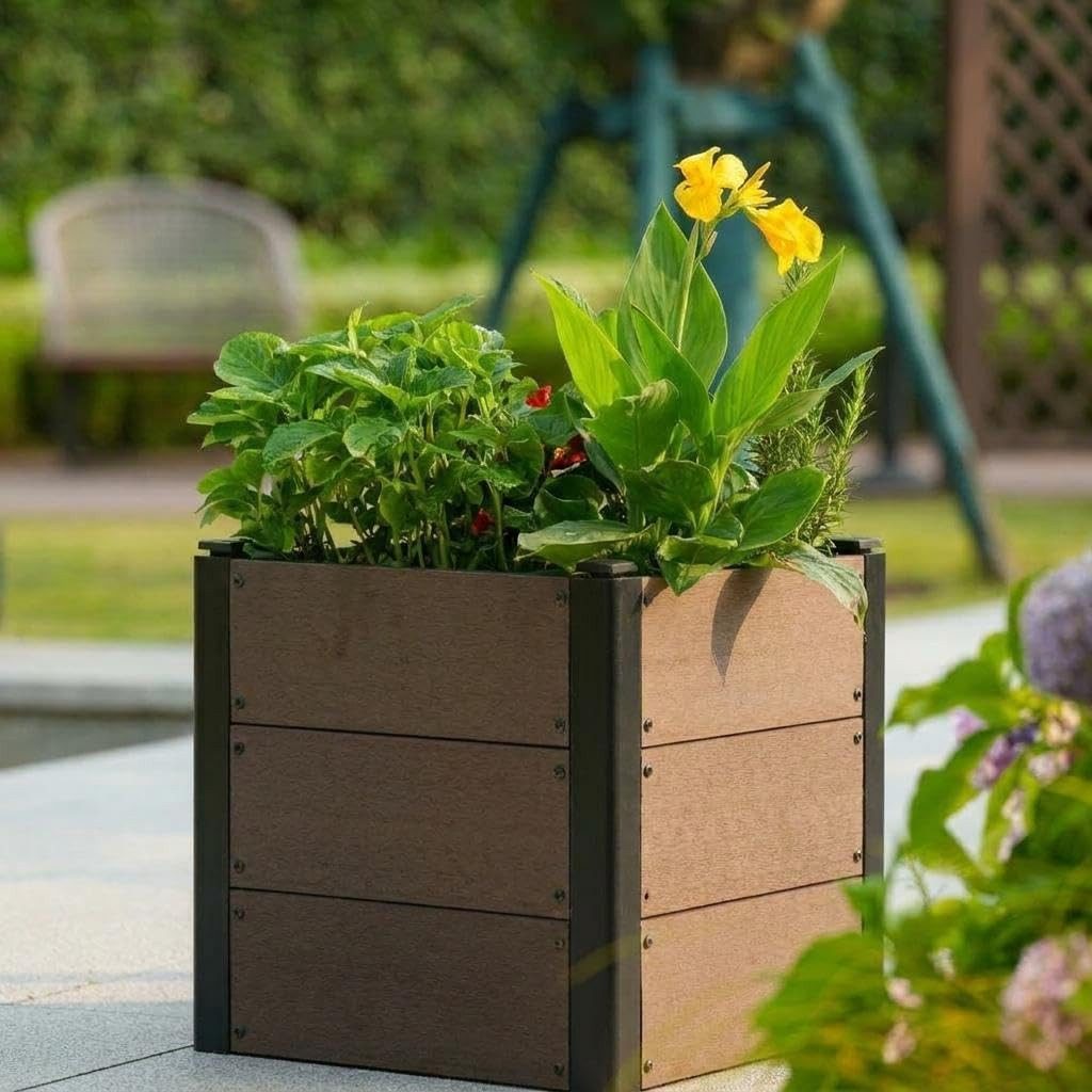 GarveeMore Hochbeet Holz Für Garten,Pflanzbeet, Gemüsebeet, Blumenkasten, Für Terrasse & Balkon, Wetterfest & Einfache Montage