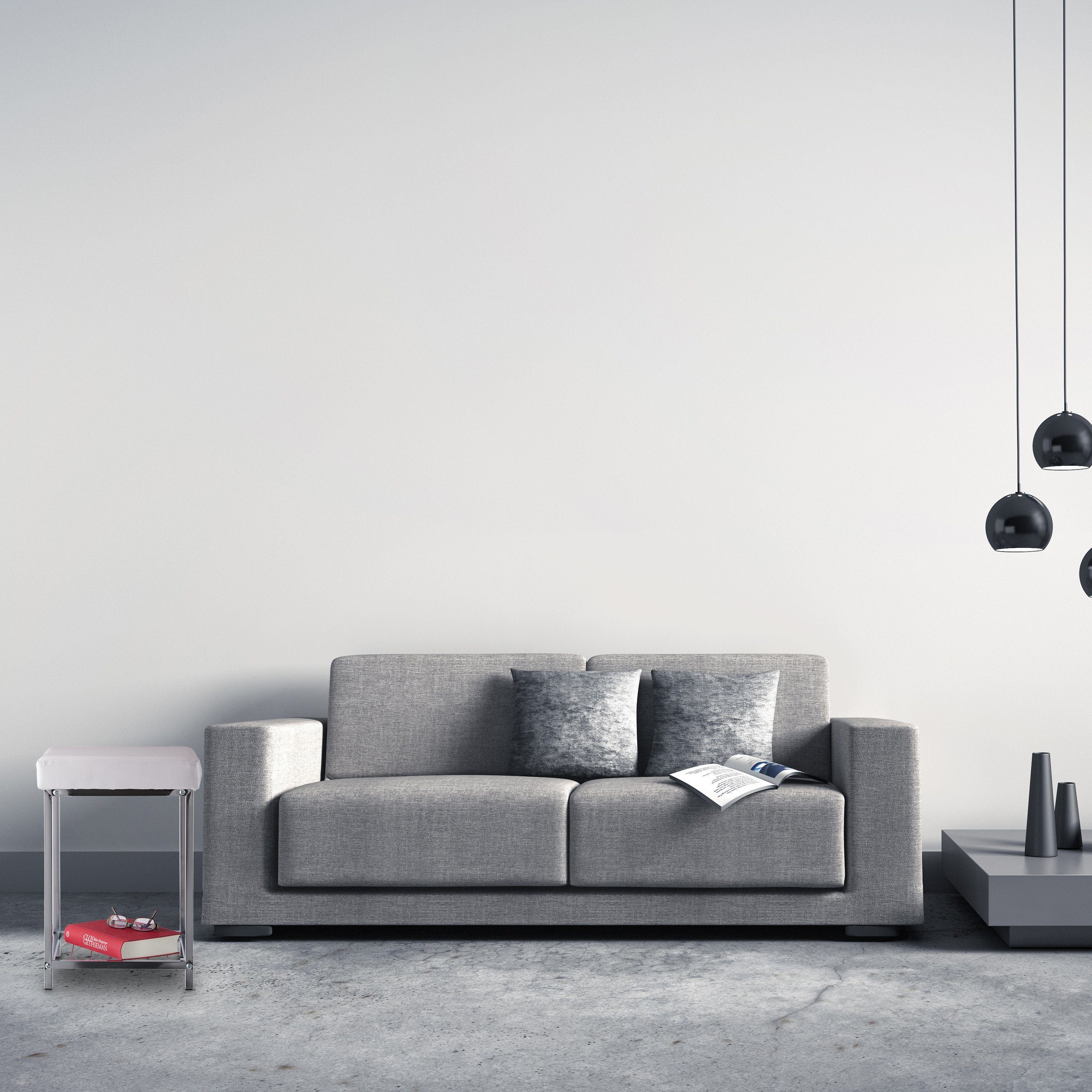 relaxdays Polsterhocker Gepolsterter Hocker mit Ablage Weiß, weiß günstig online kaufen