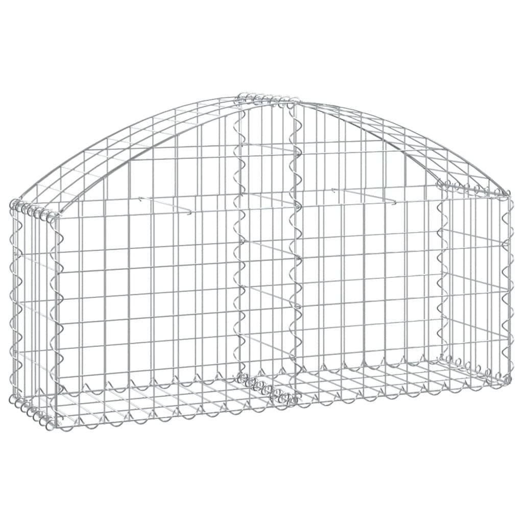 vidaXL Blumentopf Gabione mit Hochbogen 100x30x40/60 cm Verzinktes Eisen (1 St)