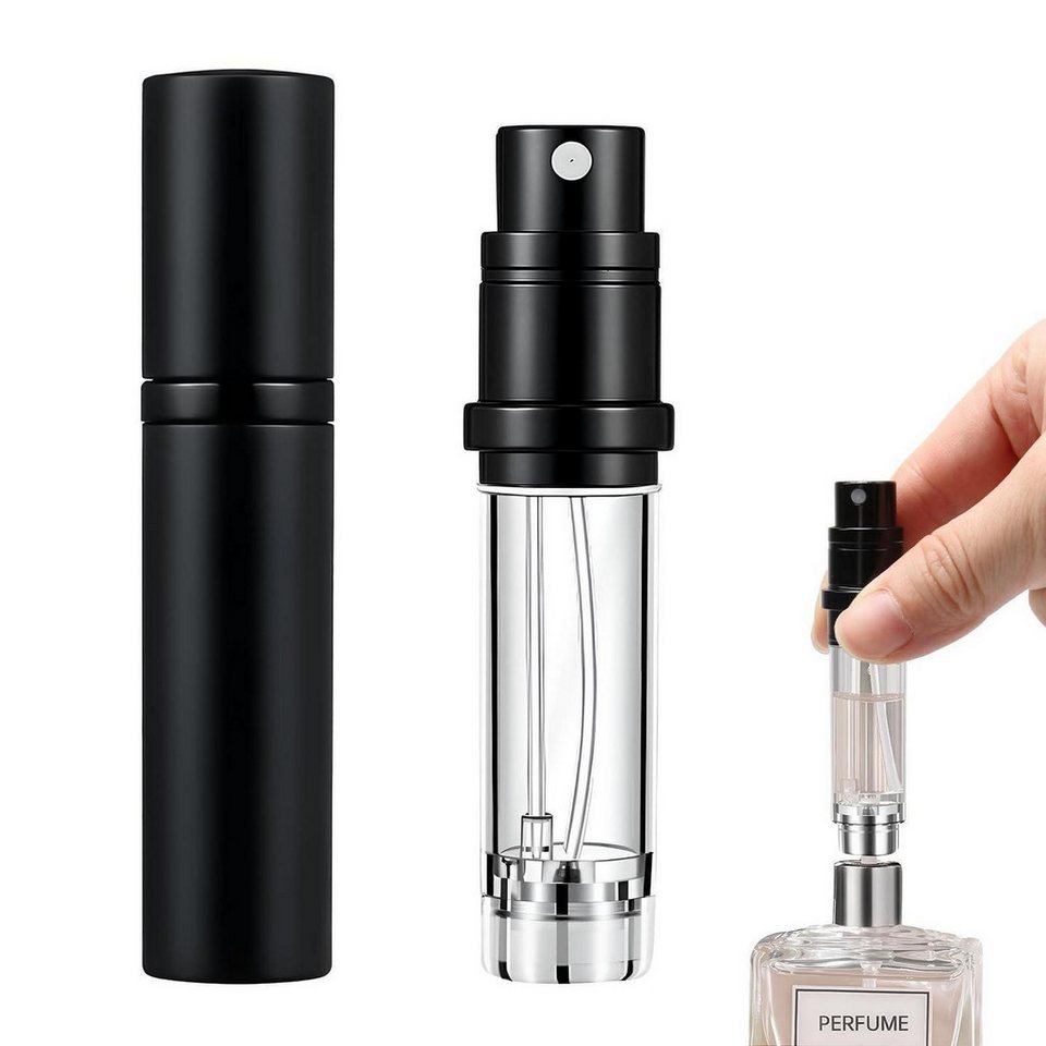 LuxusKollektion Parfümzerstäuber Parfümzerstäuber Nachfüllbar 5ml Schwarz