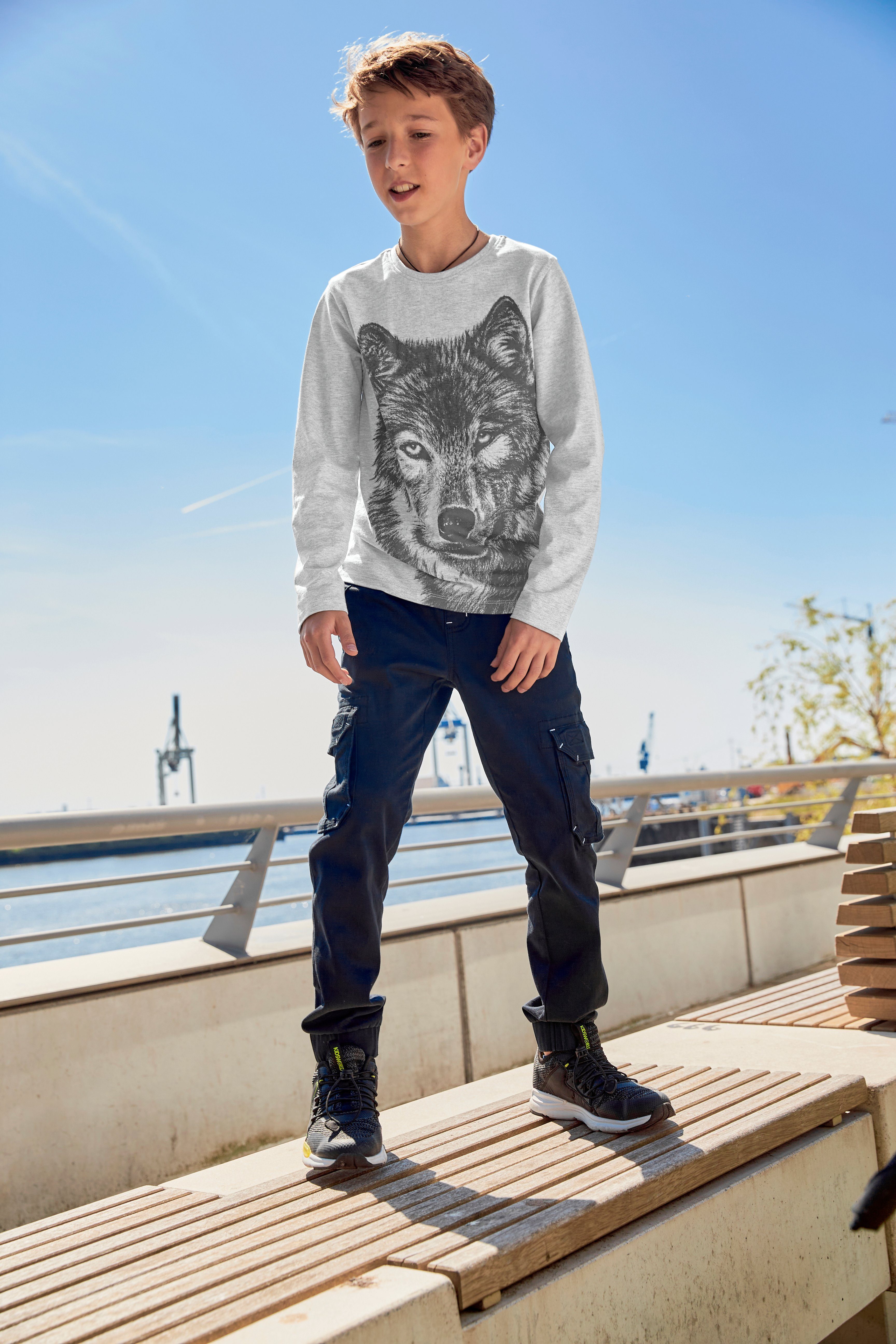 KIDSWORLD Langarmshirt Wolf