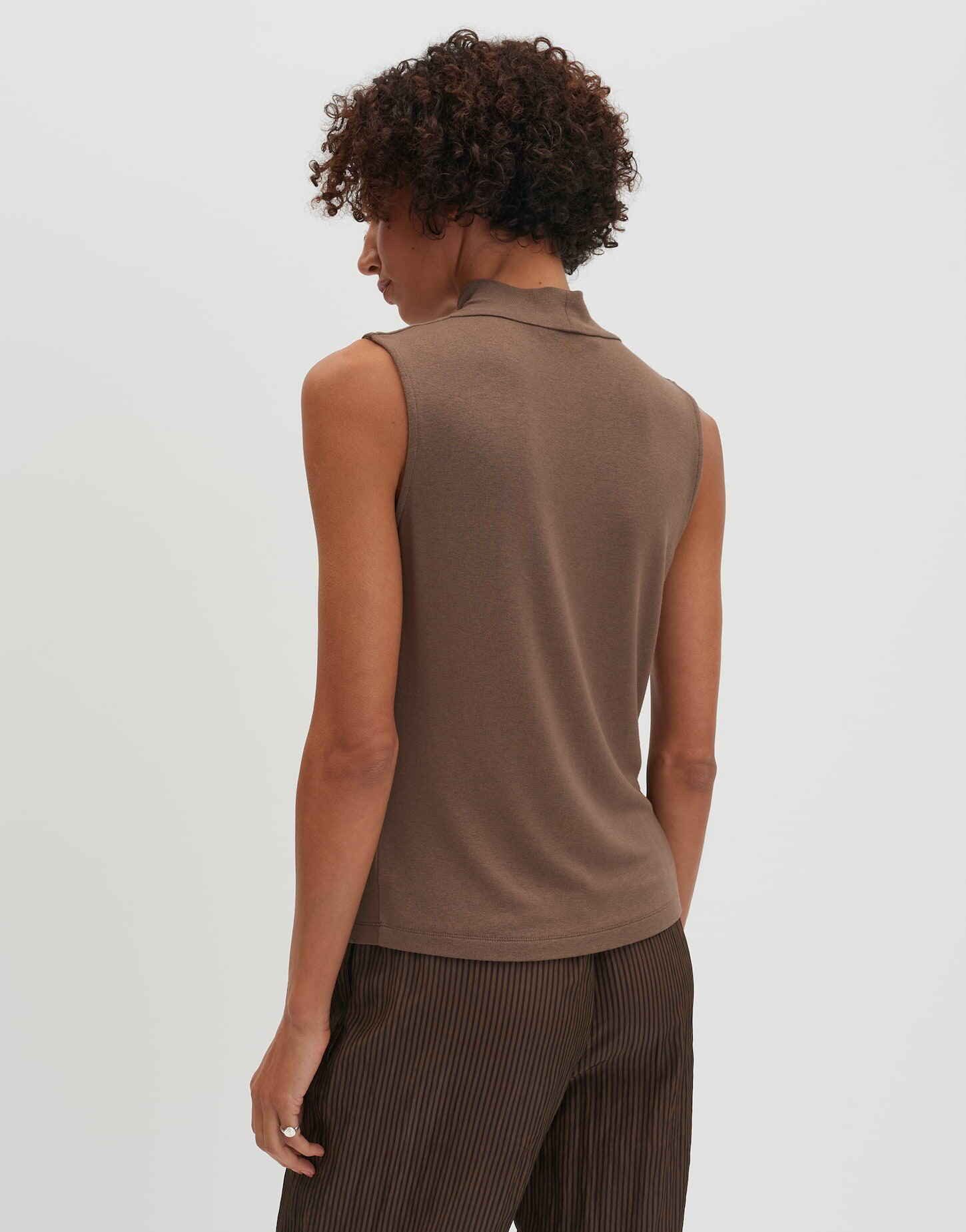 someday Shirttop Kanorie Wasserfallkragen für einen eleganten Fall