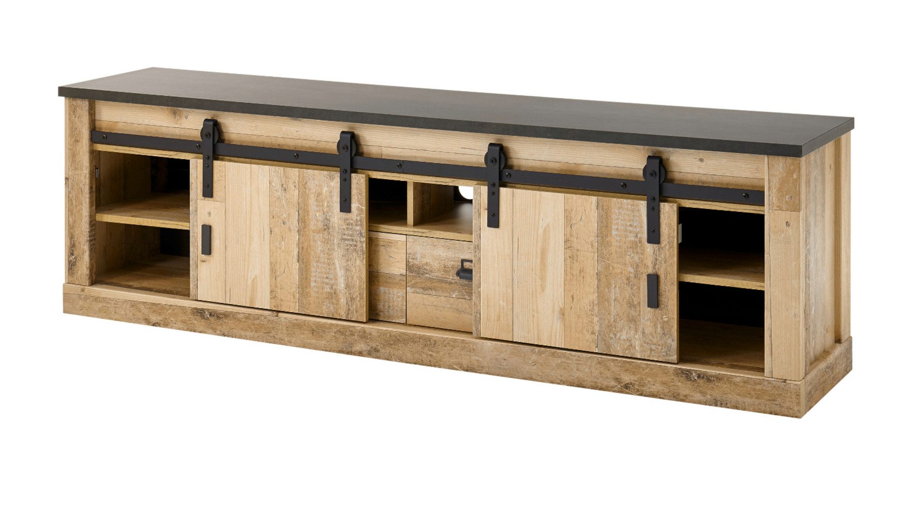 Furn.Design Lowboard Stove (Flat-TV Unterschrank in Used Wood, Breite 200 cm), Soft-Close