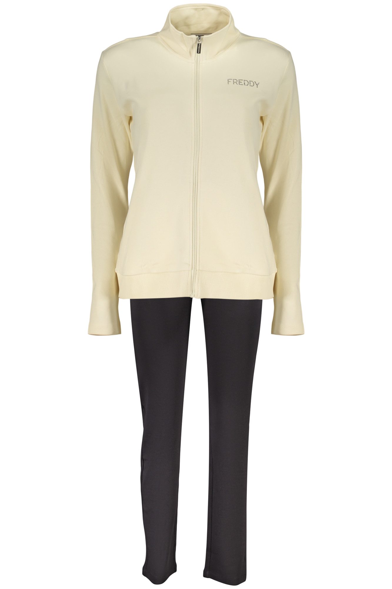 Freddy Sweatshirt Beige Damen-Sweatjacke mit Reißverschluss &