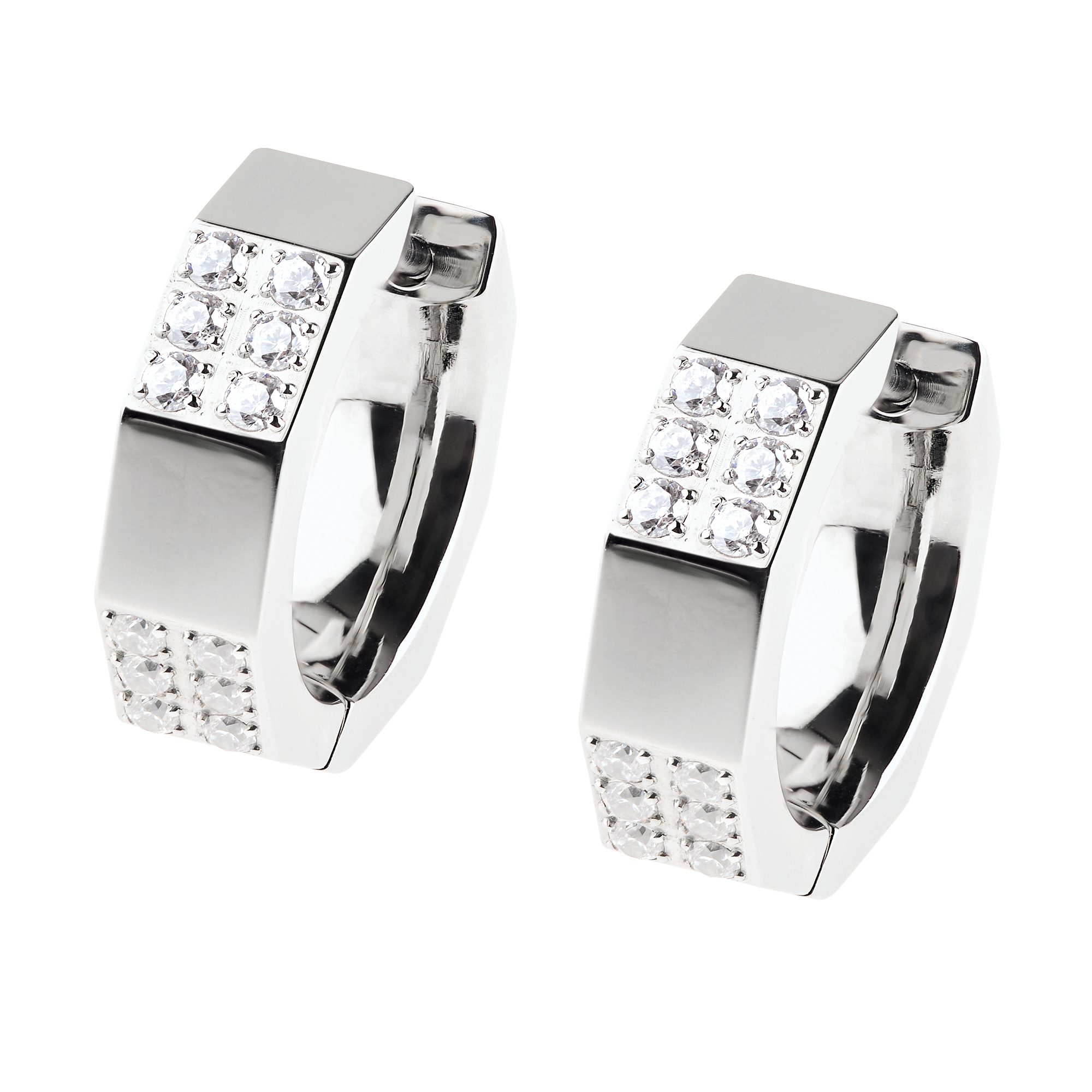 Ernstes Design Paar Серьги-кольца Edelstahl / Zirkonia E606