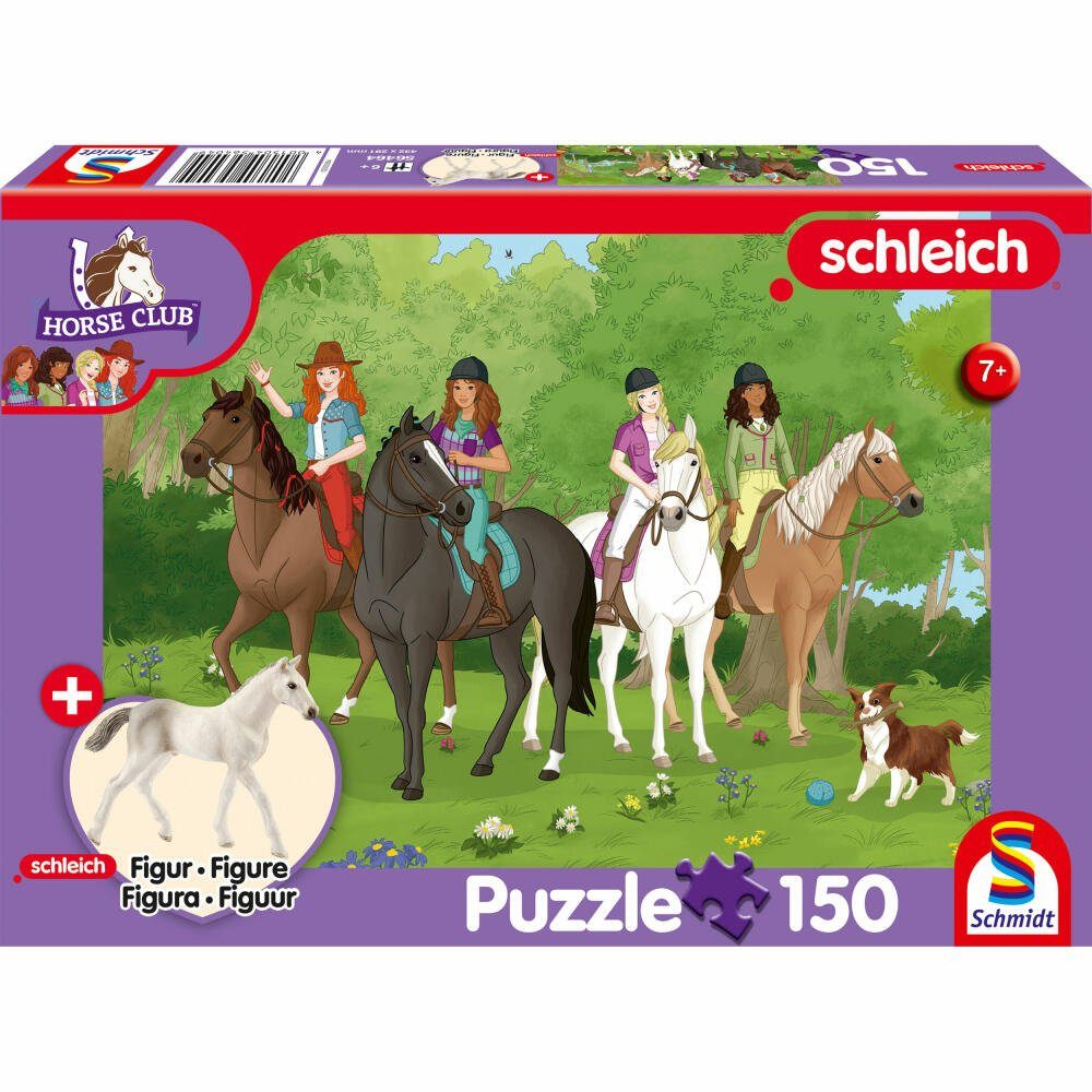 Schmidt Spiele Puzzle Schleich mit Horse Club Holstein Fohlen 150 Teile, 150 Puzzleteile, mit Add-on