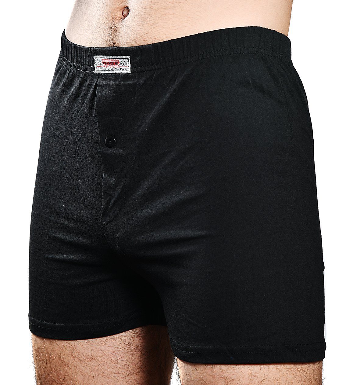 Boxershorts Toker Pack (Spar 3-er Packung, Logo Herren auf mit Pack) Schwarz/Grau/Royalblau Collection® Boxershort Baumwolle 3er Taillengummi dem