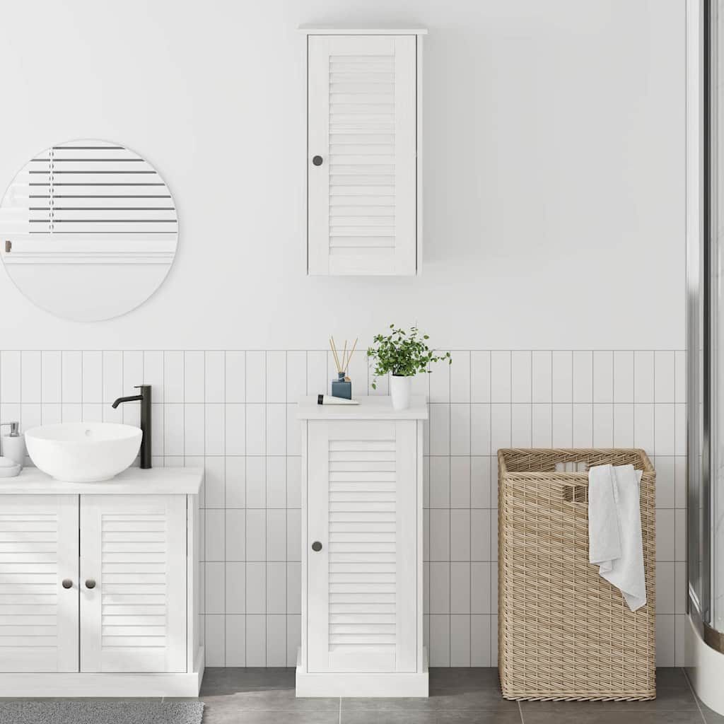 vidaXL Badezimmerspiegelschrank Badezimmermöbel-Set VIGO 2 stk. Weiß und Antikweiß (2-St)