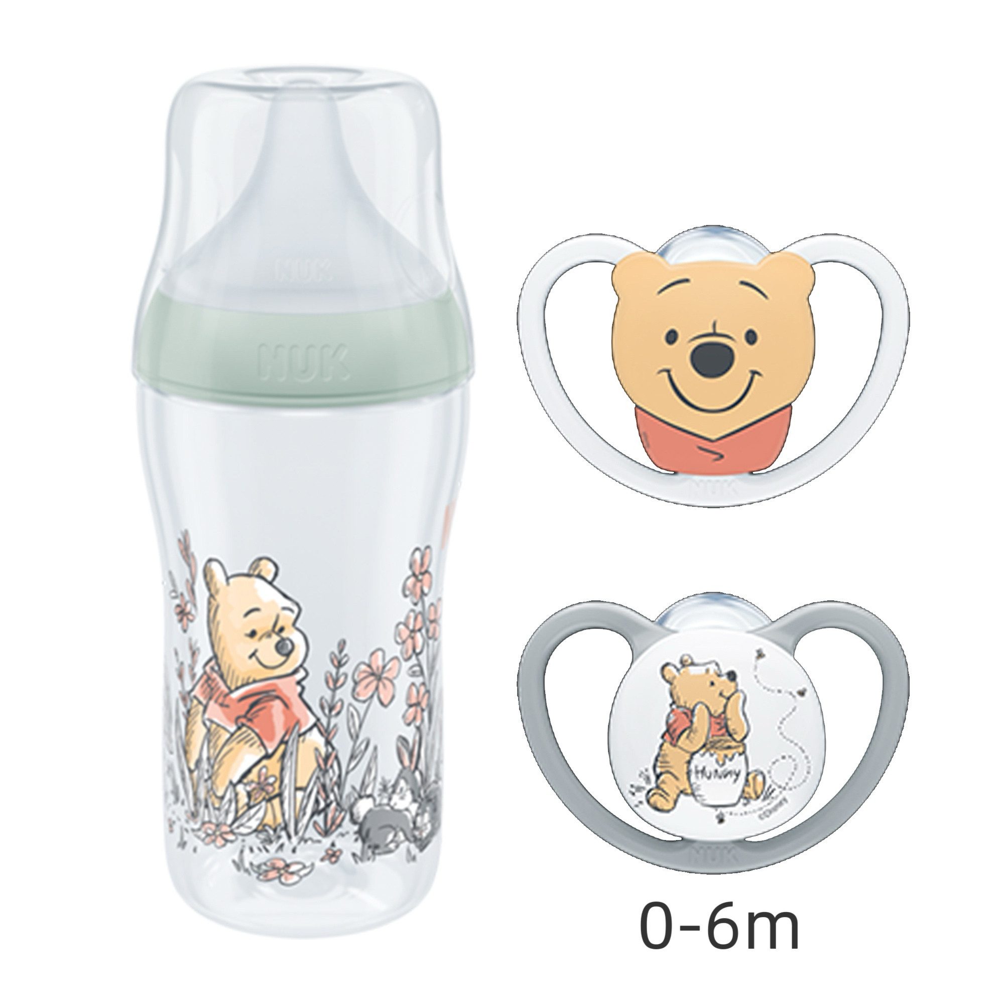 NUK Babyflasche NUK Perfect Match Flasche 3M+ mit Disney Space Schnuller Vorteilset
