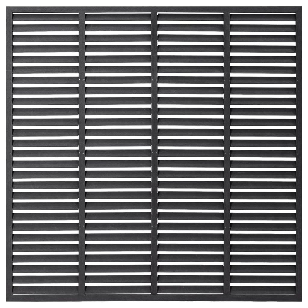 vidaXL Gartenzaun Lamellenzaun WPC 180x180 cm Grau, (1-St) günstig online kaufen