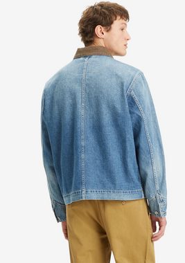 Levi's® Jeansjacke FULL ZIP MECHANICS TRKR mit Zipper und Kragen mit Cordbesatz
