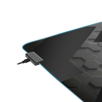 Speedlink Mauspad ORIOS XXL LED Beleuchtung Gaming Maus-Pad PC, Gaming-Mousepad, Aufrollbar, rutschfest, flach (3mm)