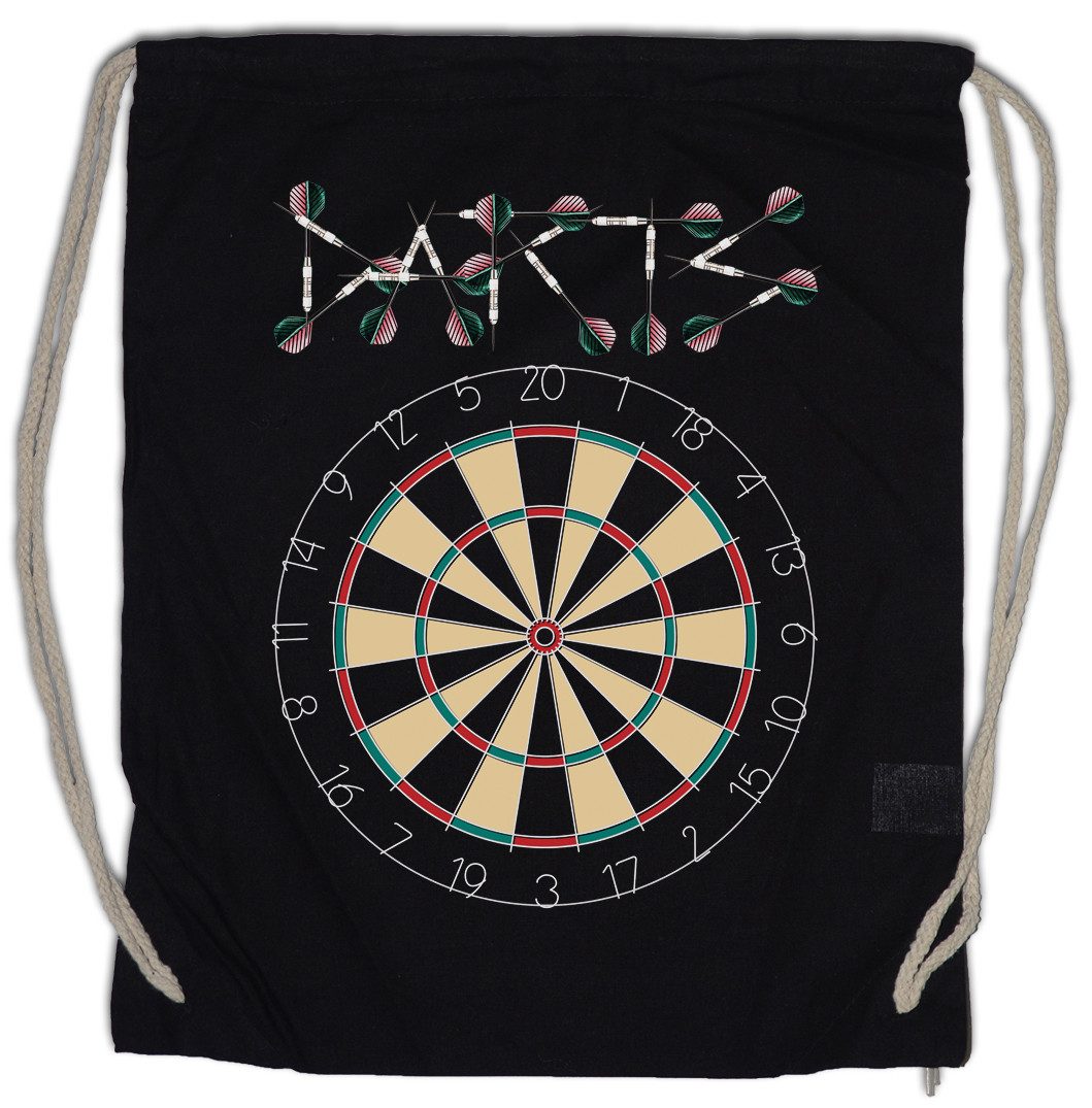 Turnbeutel Darts Target & Arrows Sport Logo Turnbeutel Dart Zielscheibe Pfeile