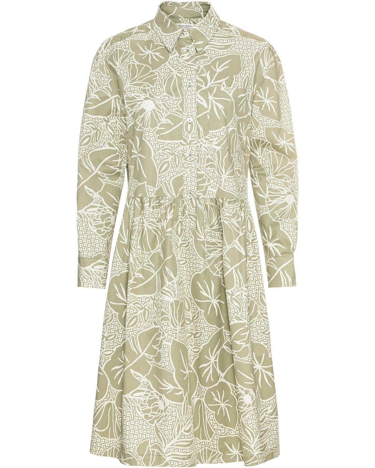 Marc O'Polo Midikleid Kleid mit Allover-Print