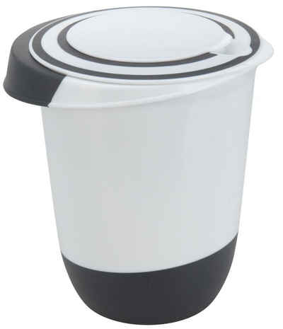 Spetebo Rührschüssel Kunststoff Rührschüssel mit Deckel - 1,5 Liter, Kunststoff, verschließbare Schüssel mit rutschfestem Boden