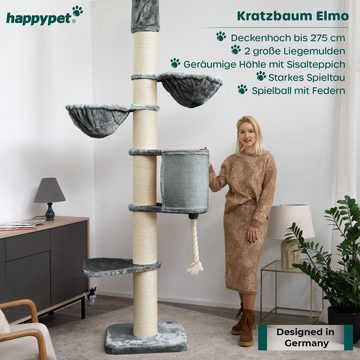 Happypet Kratzbaum ELMO, 'Elmo' XXL Deckenhoch, 250 bis 275 cm, 18 cm Dicke Stämme, Maine Coon