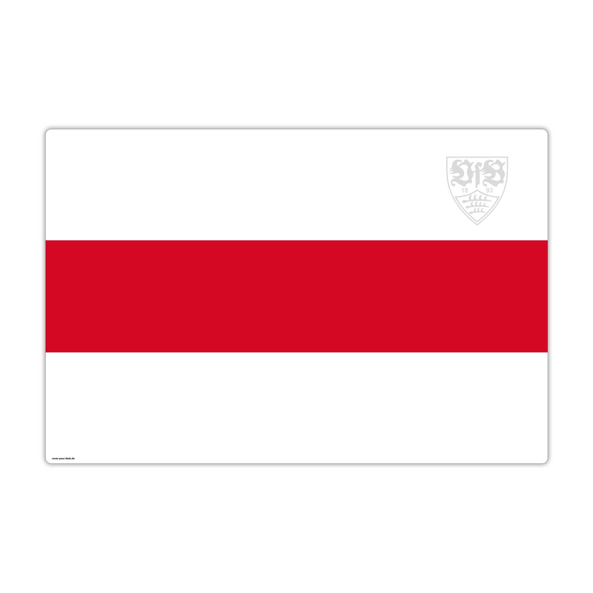 cover-your-desk.de Schreibtischunterlage VfB Stuttgart Brustring II – Premium Vinyl 60×40 cm, Made in Germany, (1 tlg)