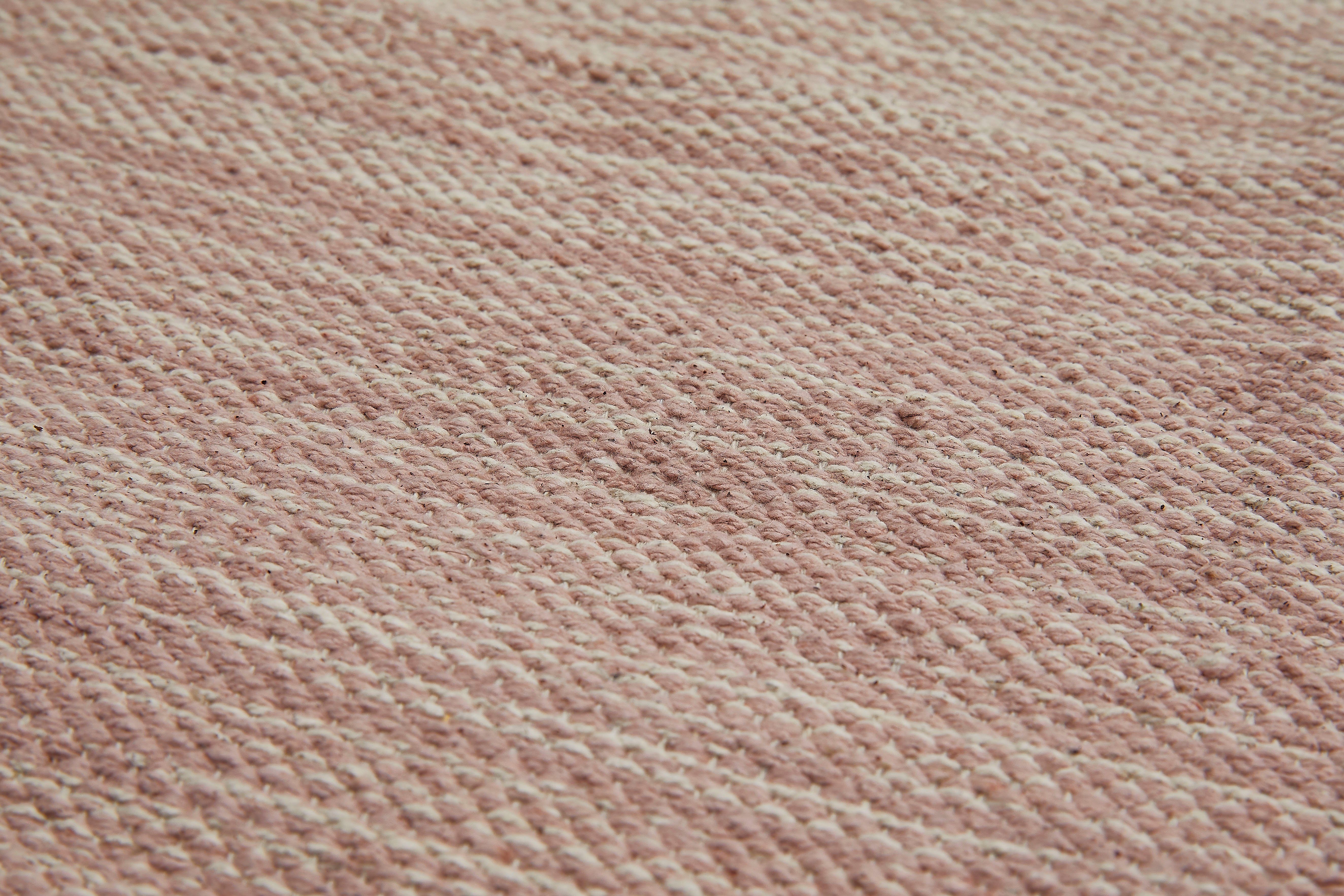 Teppich Opland, Andiamo, rechteckig, Höhe: mm, 8 reine Farbverlauf, Baumwolle mit meliert, altrosa