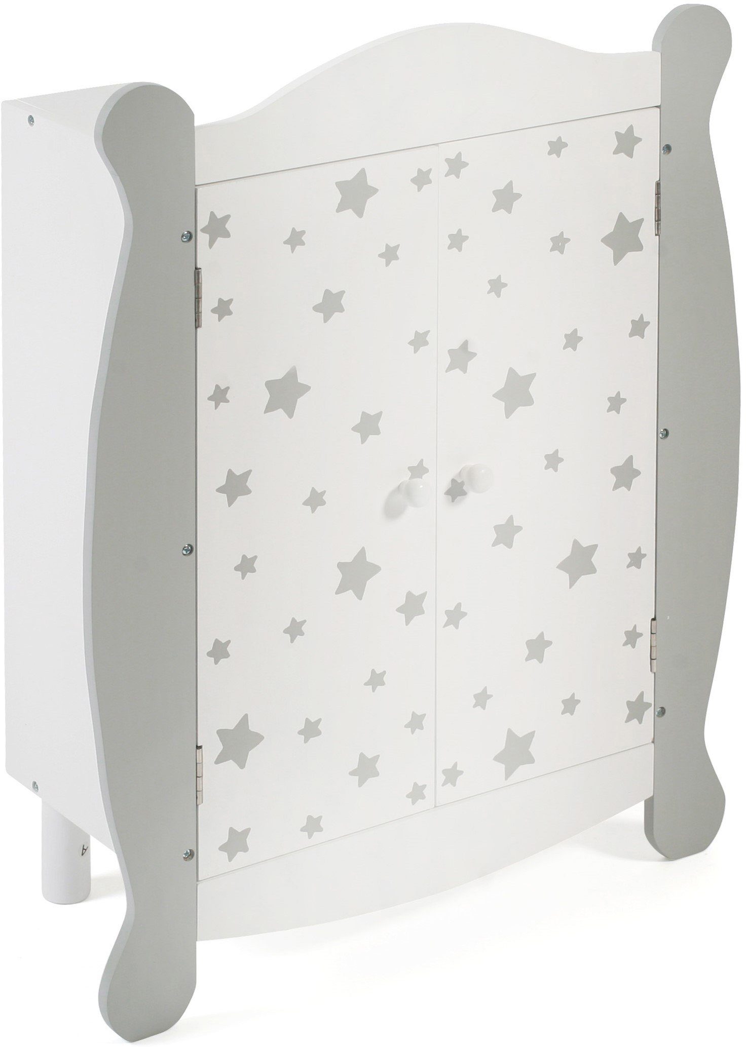 CHIC2000 Puppenkleiderschrank Stars Grau