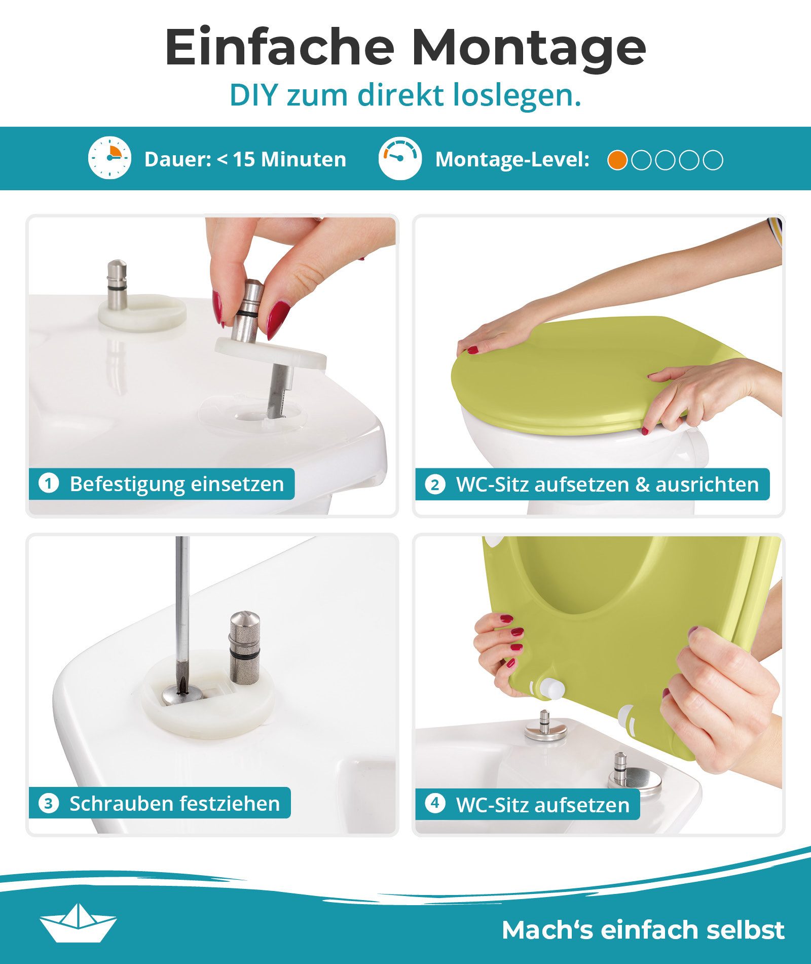 Calmwaters WC-Sitz Original, Premium, Made in EU, Absenkautomatik, bis 250 günstig online kaufen