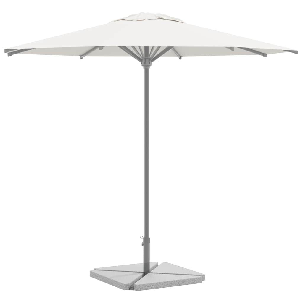 vidaXL Schirmhalter Sonnenschirm-Gewichtsplatten 4 Stk. Grau Granit Dreieckig 14 kg, 1 tlg.