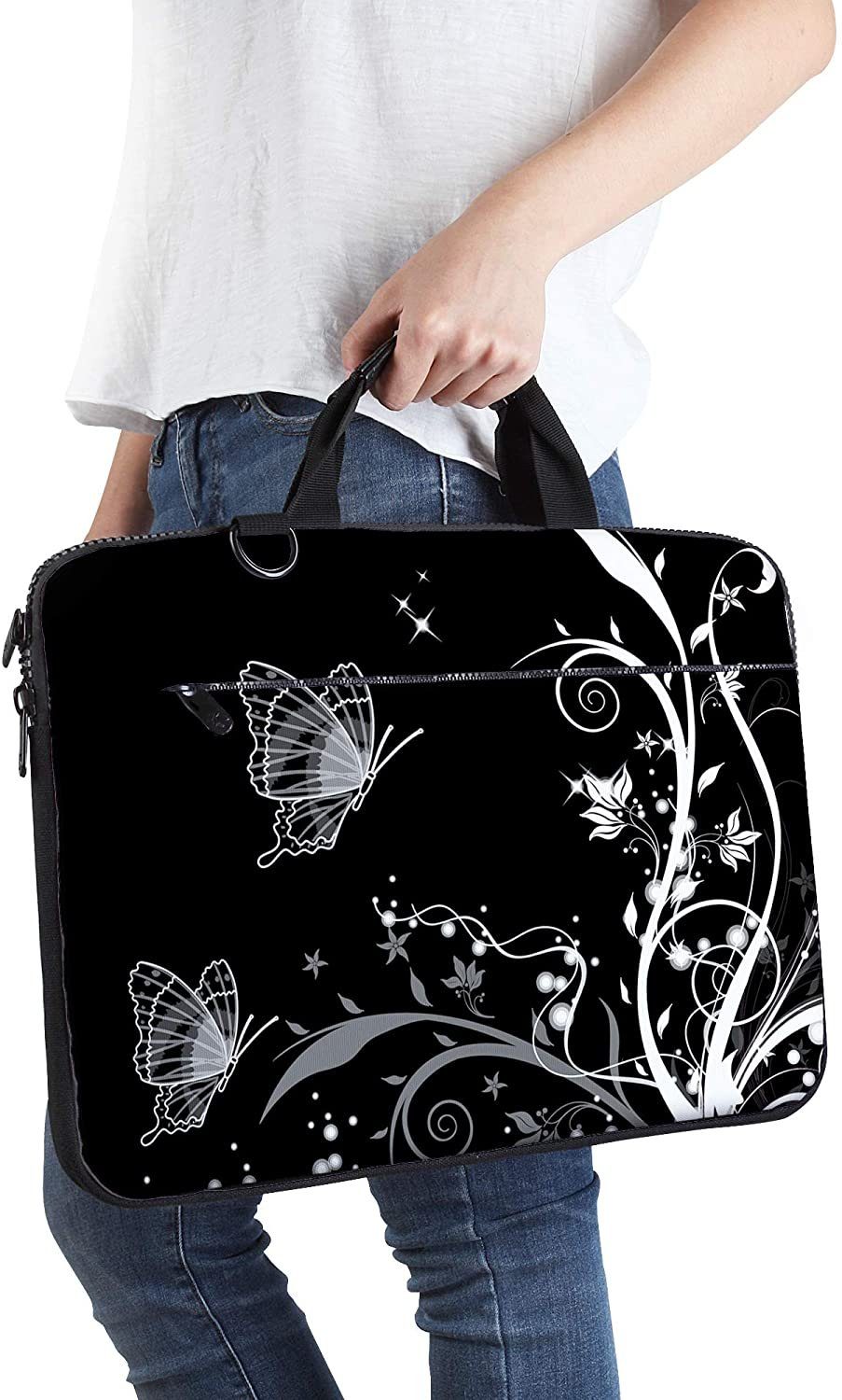 MAXLVL Laptoptasche 15.6 / 17.3 Zoll (Notebooktasche aus Canvas mit Zubehörfach), Schmutz- & Wasserabweisend