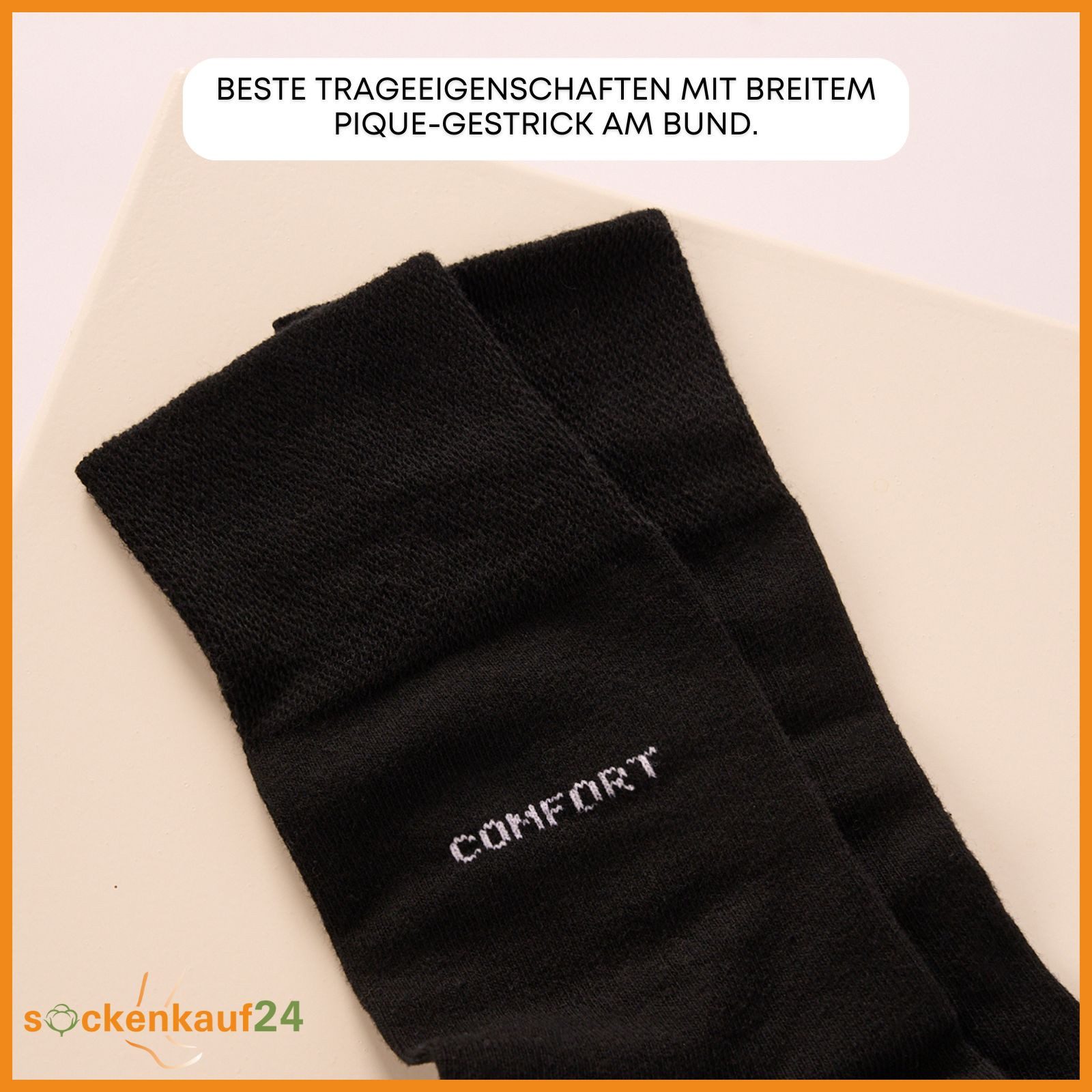 sockenkauf24 Gesundheitssocken Comfort Socken ohne Gummibund & ohne Naht mit Komfortbund (10-Paar) Diabetiker Socken ohne Gummi aus Baumwolle für Damen und Herren