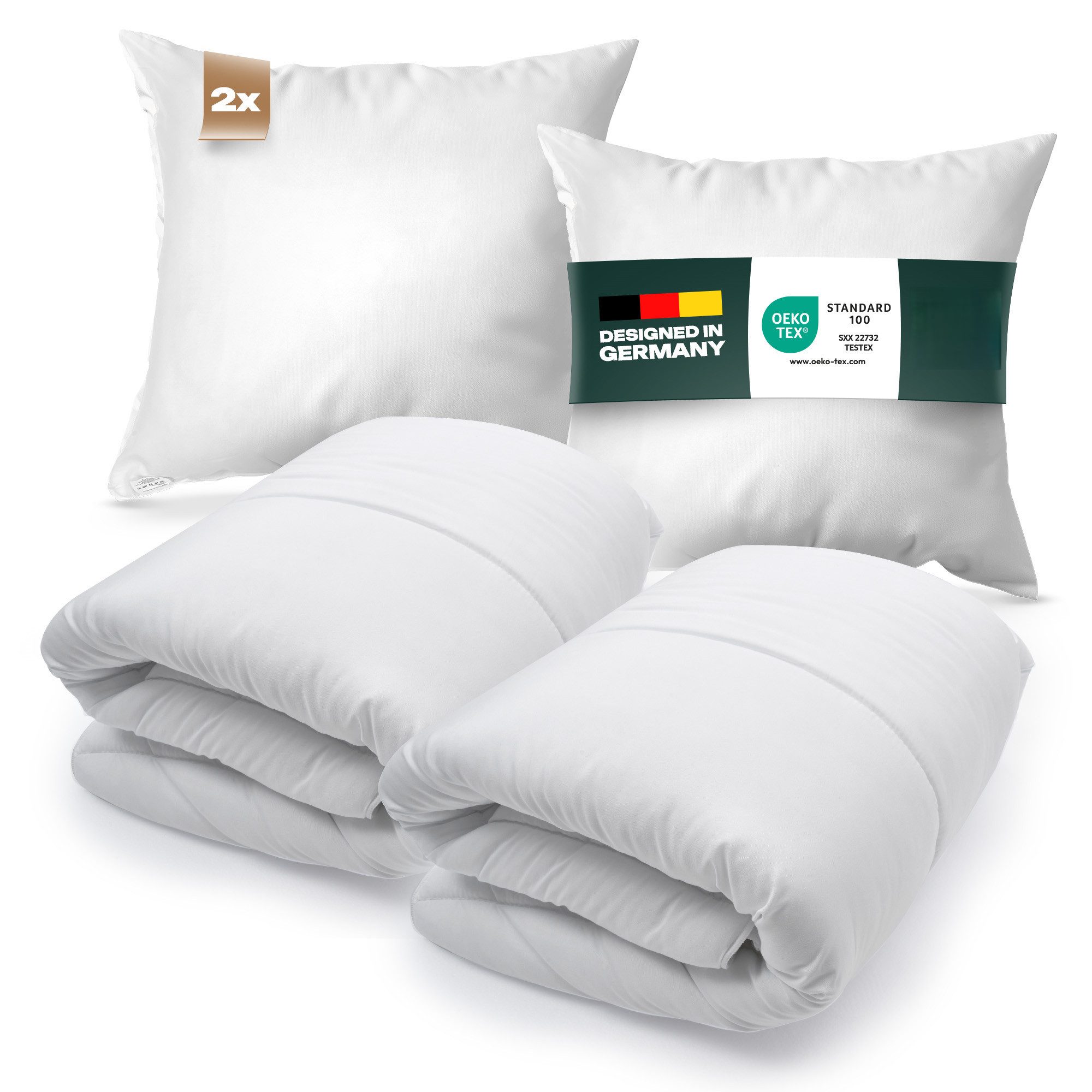 Waidmeister Microfaserbettdecke + Kopfkissen Bettdeckenset 2-teilig günstig online kaufen