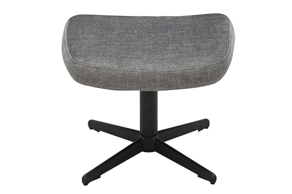 riess-ambiente Fußhocker VOGUE 45cm grau / schwarz - Samt, drehbar, Metallbeine, Modern (Einzelartikel, 1 St), Fußhocker im Industrial Design - ideal für Wohn-  – Bild 2 von 5