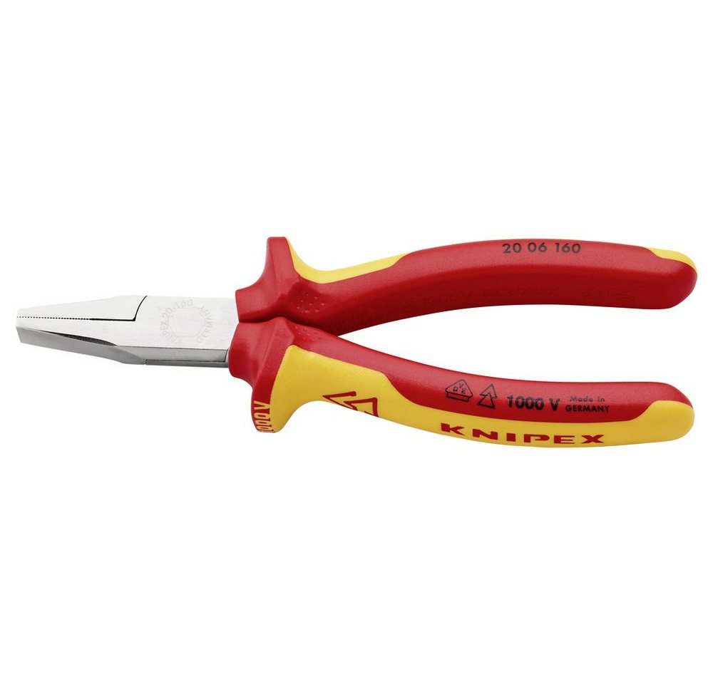 Thumbnail - Knipex Flachzange Knipex 20 06 160 VDE Flachzange Gerade Chrom-Vanadium Elektrostahl 160