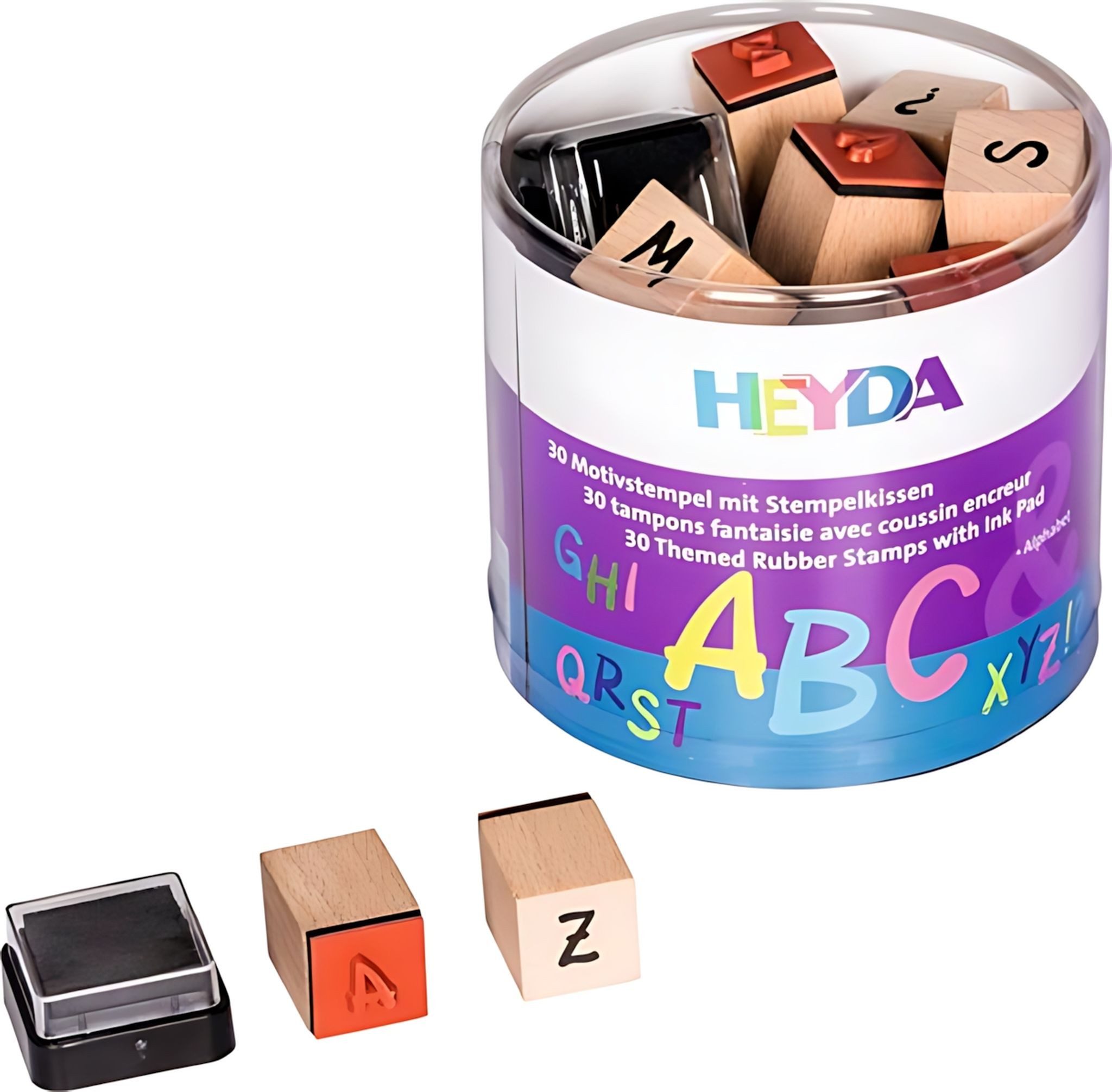 Heyda Stempel HEYDA 204888479 Stempel-Set Alphabet Holz