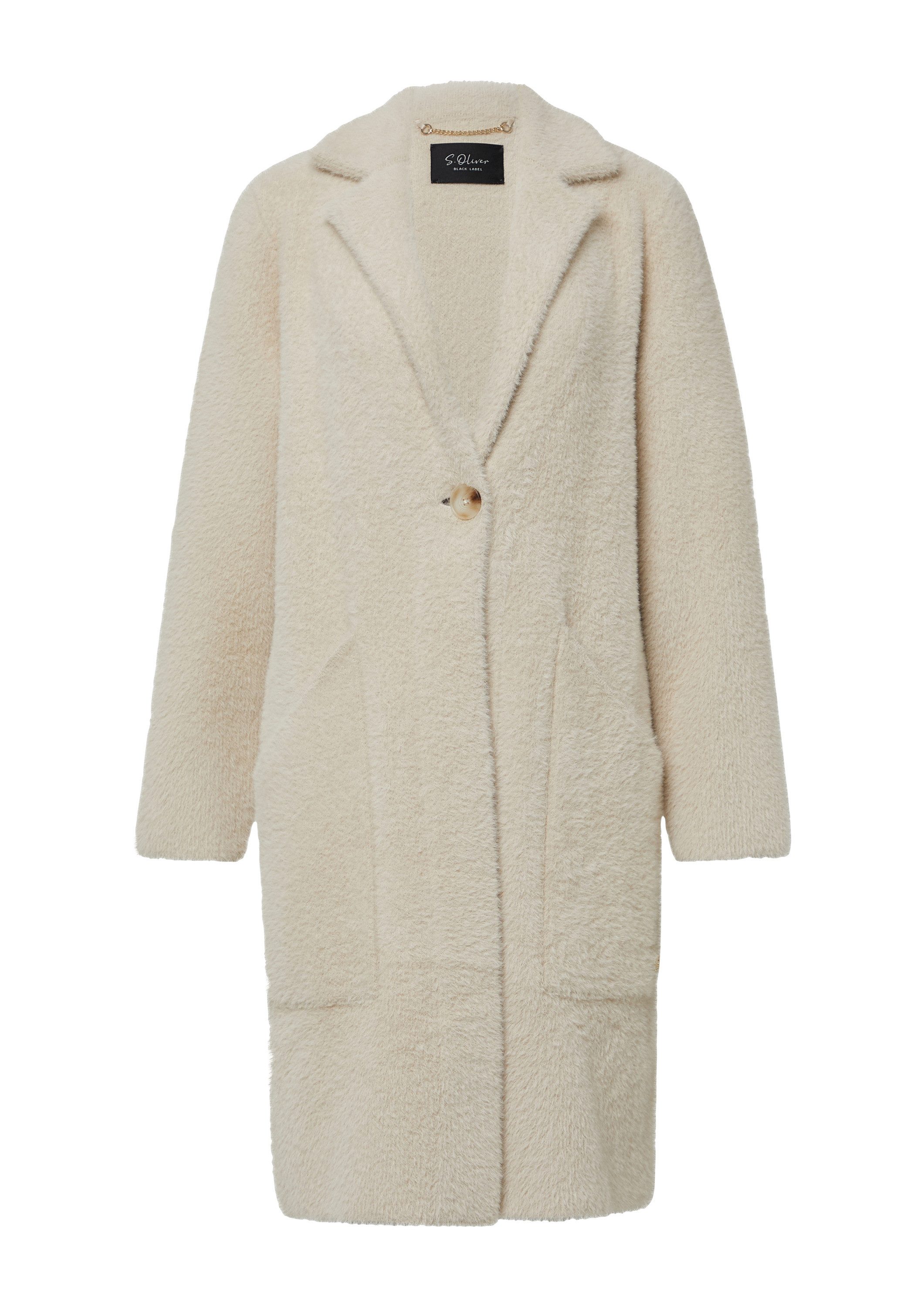 s.Oliver Cardigan Strickjacke Relaxed-Fit-Strickmantel aus schwerer Ware günstig online kaufen