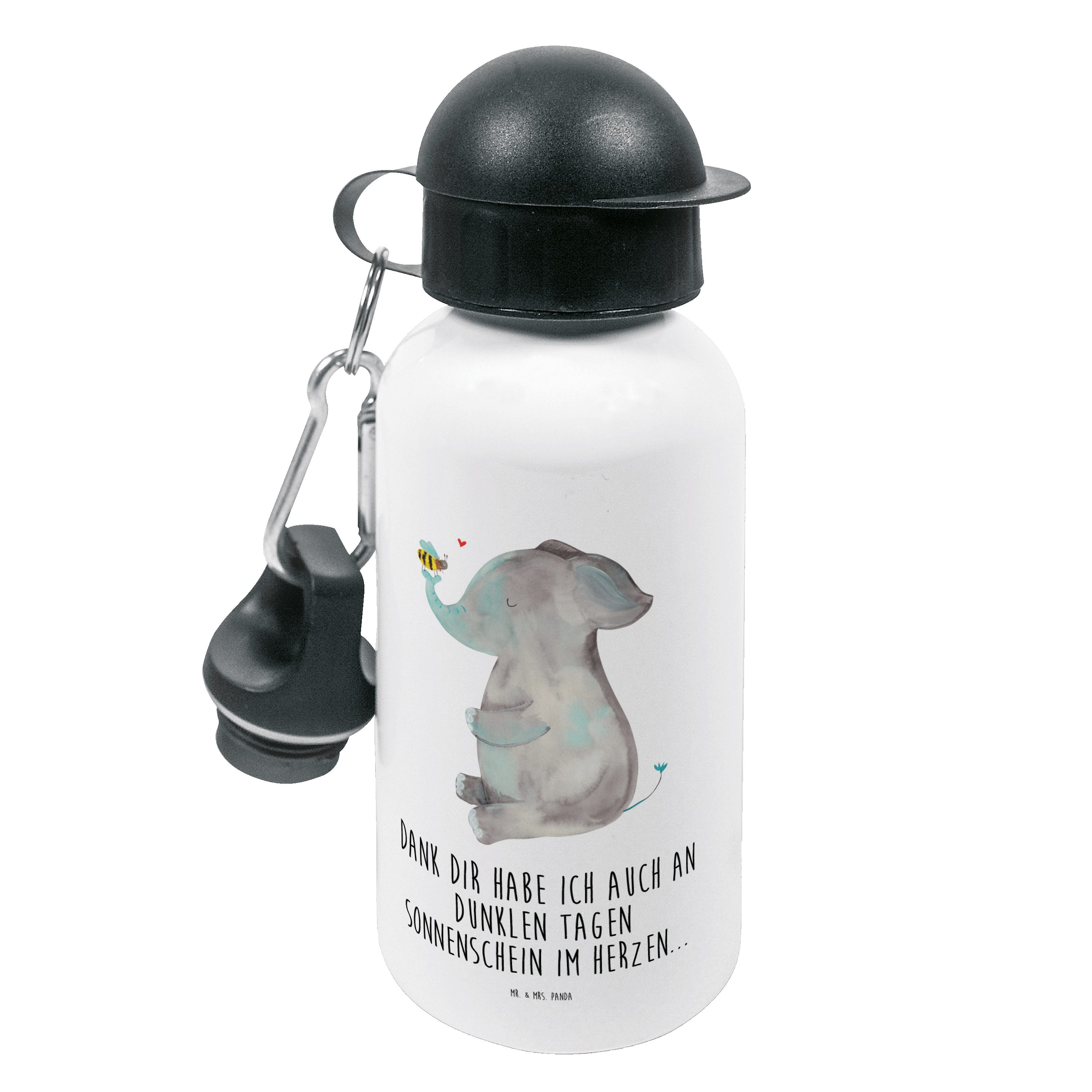 Mr. & Mrs. Panda Elefant - Trinkflasche, Gute Laune Trinkflasche - & Mädchen, Biene Weiß Geschenk