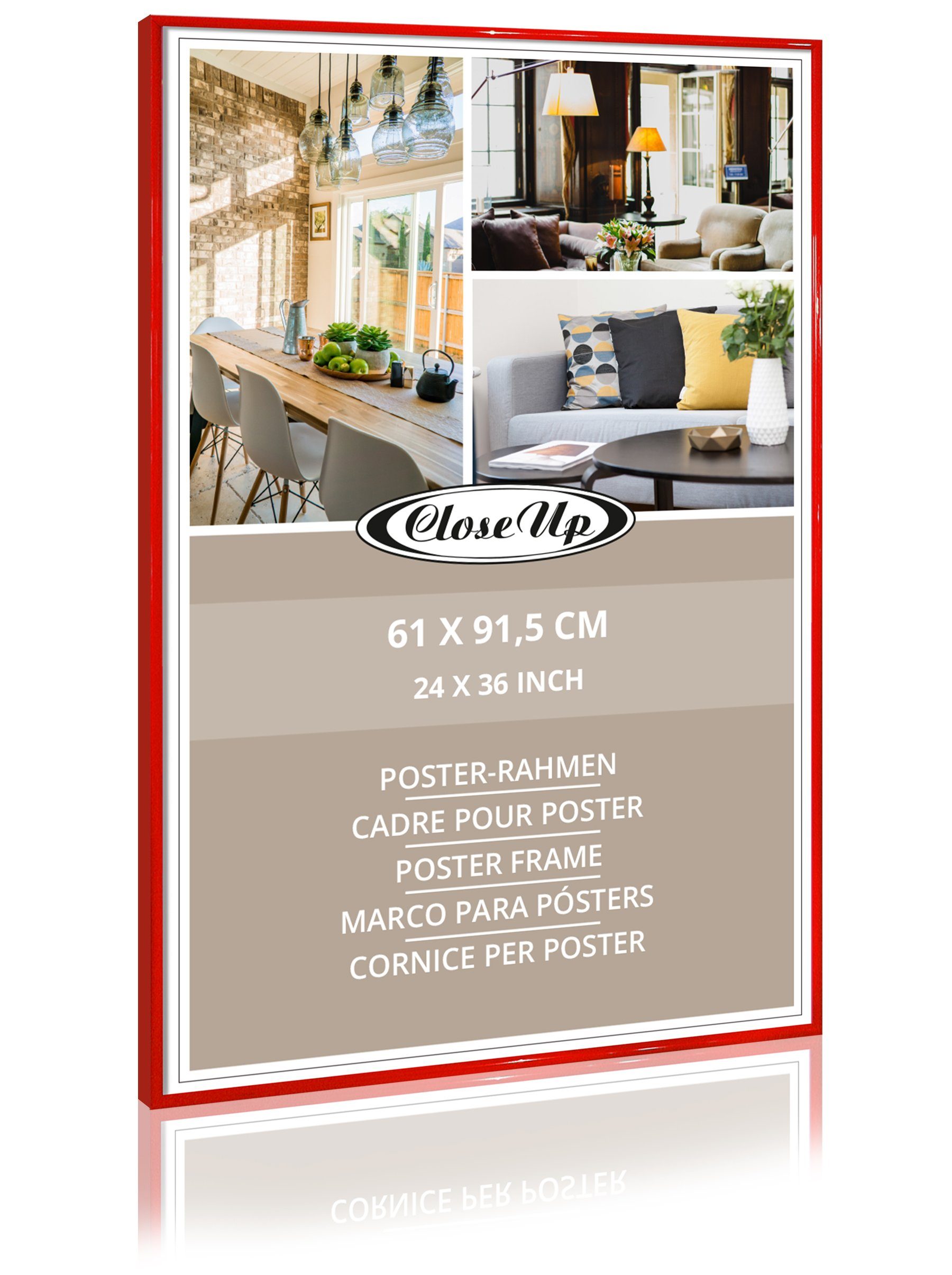Close Up Bilderrahmen Posterrahmen 61 x 91,5cm Rot günstig online kaufen