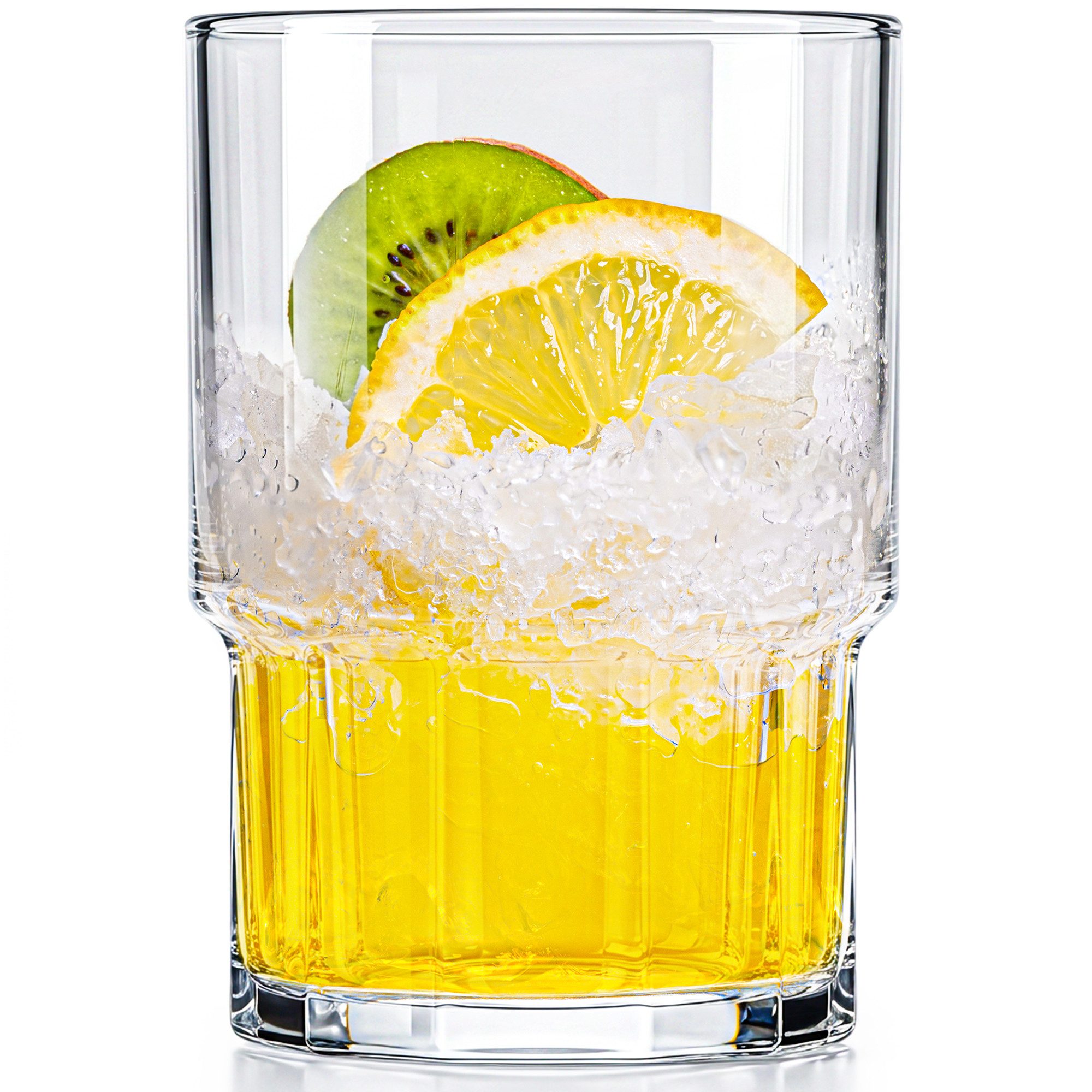 KONZEPT Gläser-Set 500 ml, stilvolle Wassergläser, stapelbar, 12-tlg., Gesamt-/Nutzvolumen: 510/500 ml, Ø oben/unten: 84/77 mm, H: 120 mm