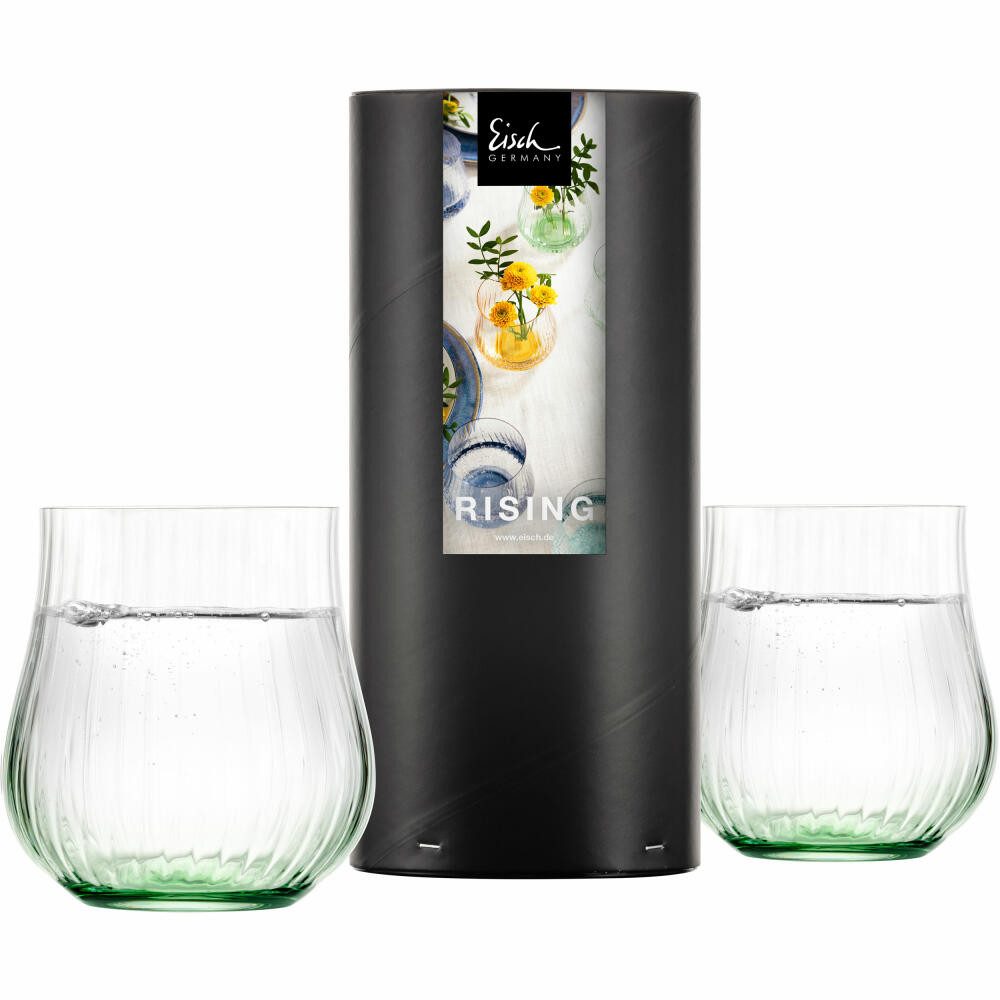 Eisch Germany Becher 2er Set Rising Grün 400 ml, Kristallglas
